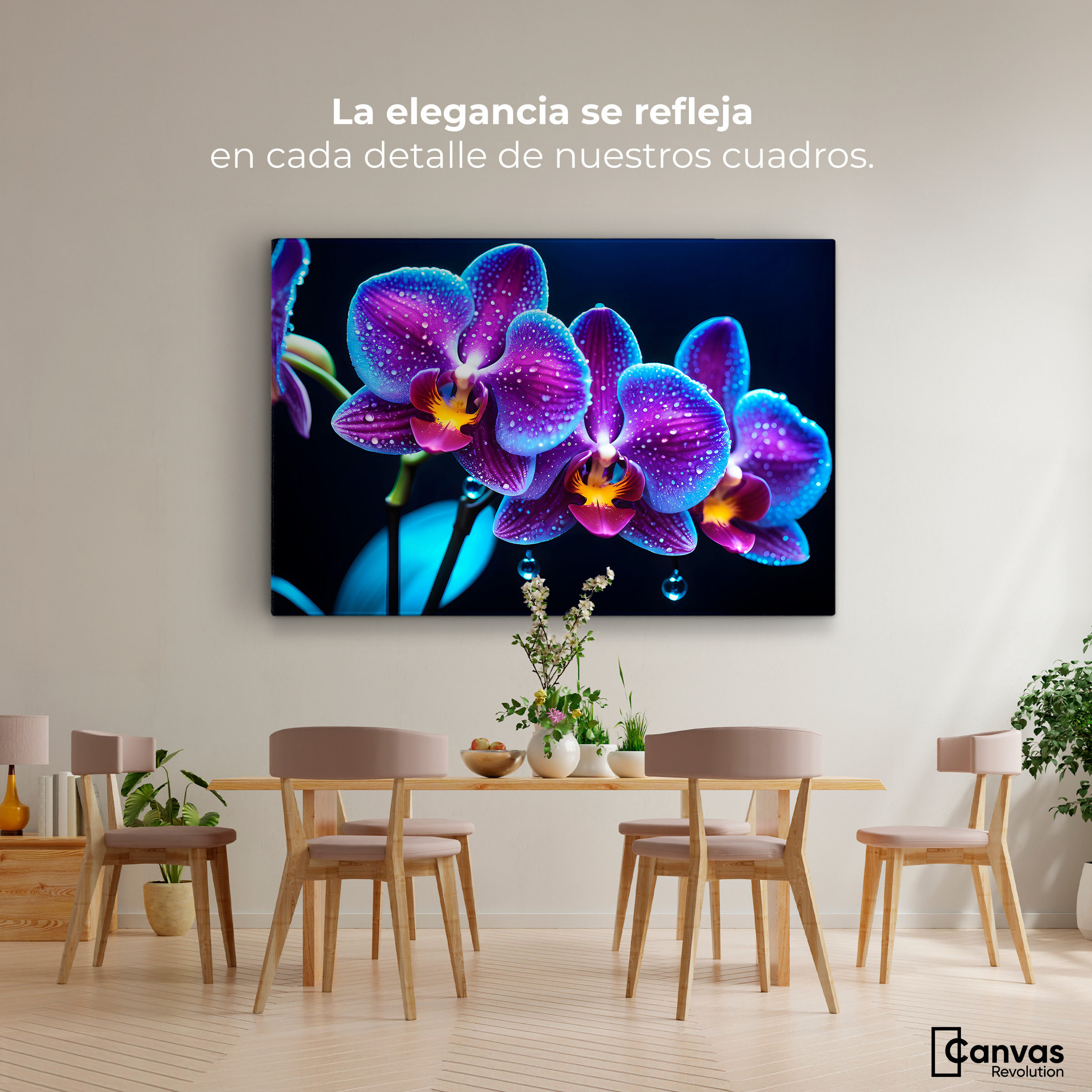 Foto 2 | Cuadro Decorativo Canvas Orquídea Destello 90x60