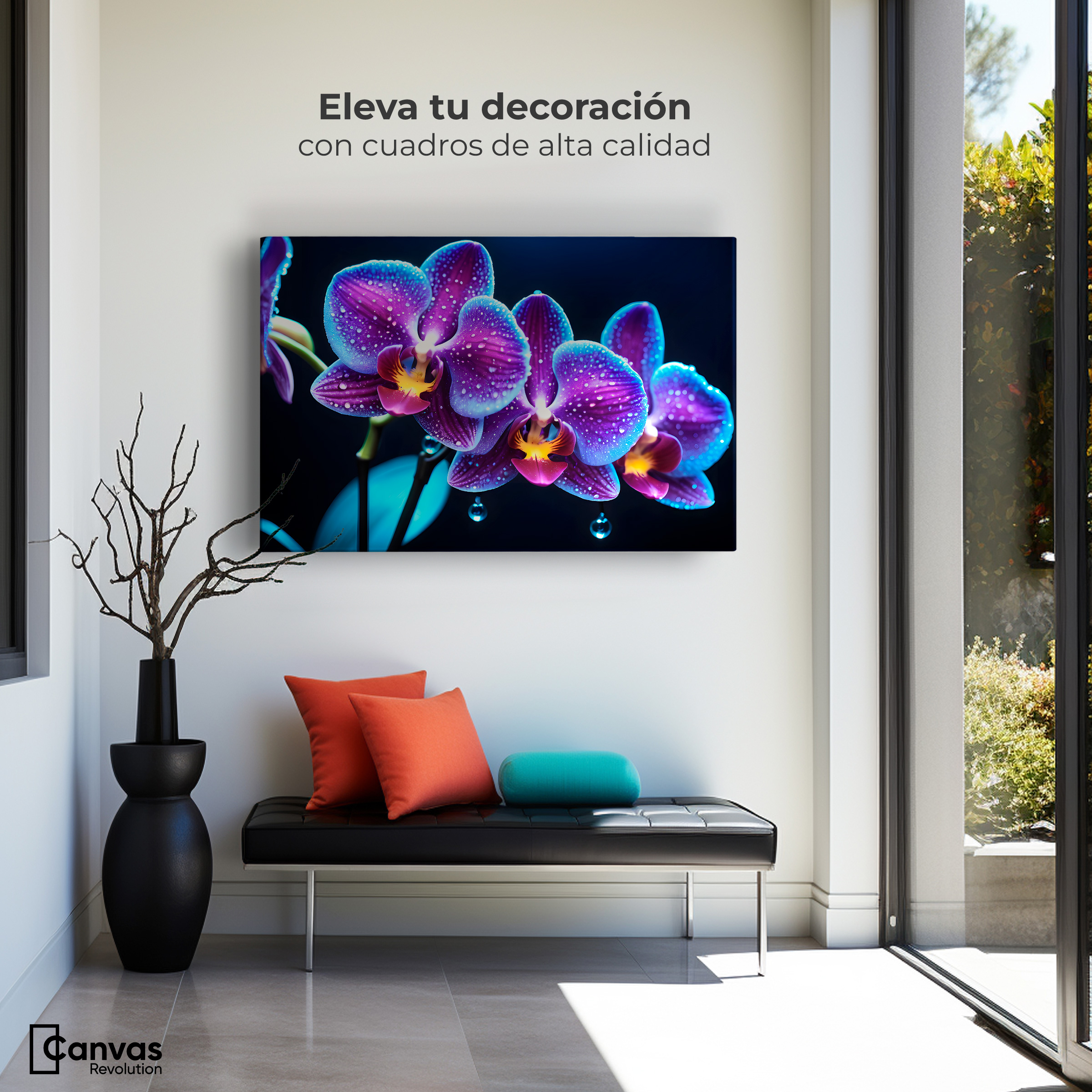 Foto 4 pulgar | Cuadro Decorativo Canvas Orquídea Destello 90x60