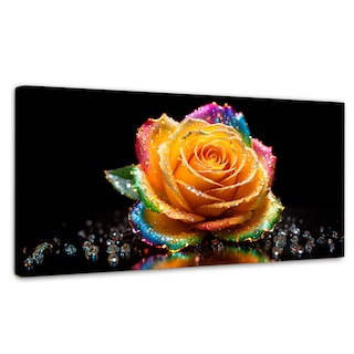 Foto 1 | Cuadro Decorativo Canvas Rosa Multicolor 120x60