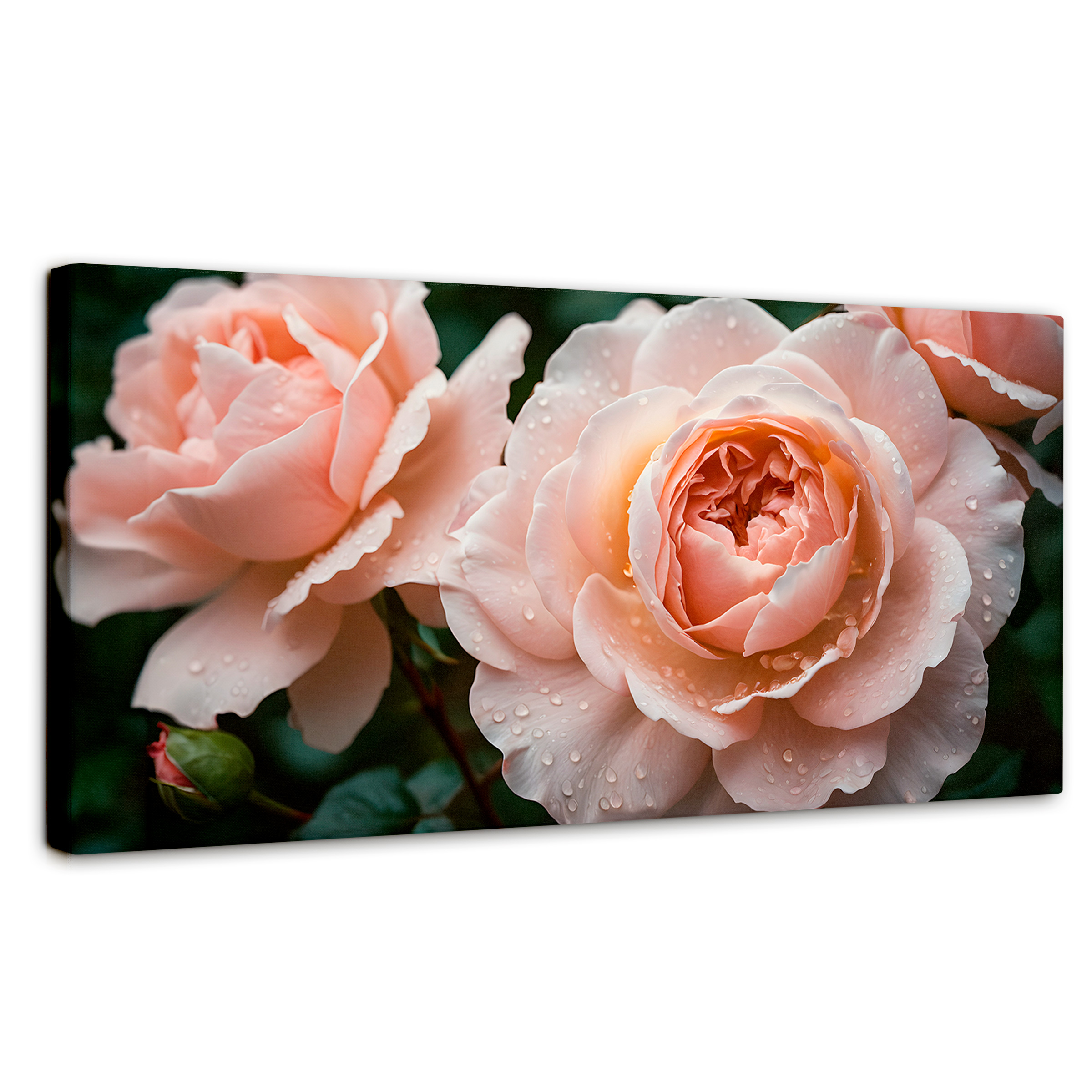 Cuadro Decorativo Canvas Eterna Rosa Inglesa 120x60