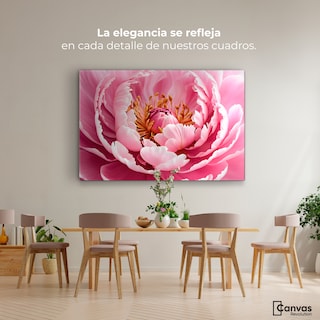 Foto 2 | Cuadro Decorativo Canvas Peonía Rosa Abierta 90x60
