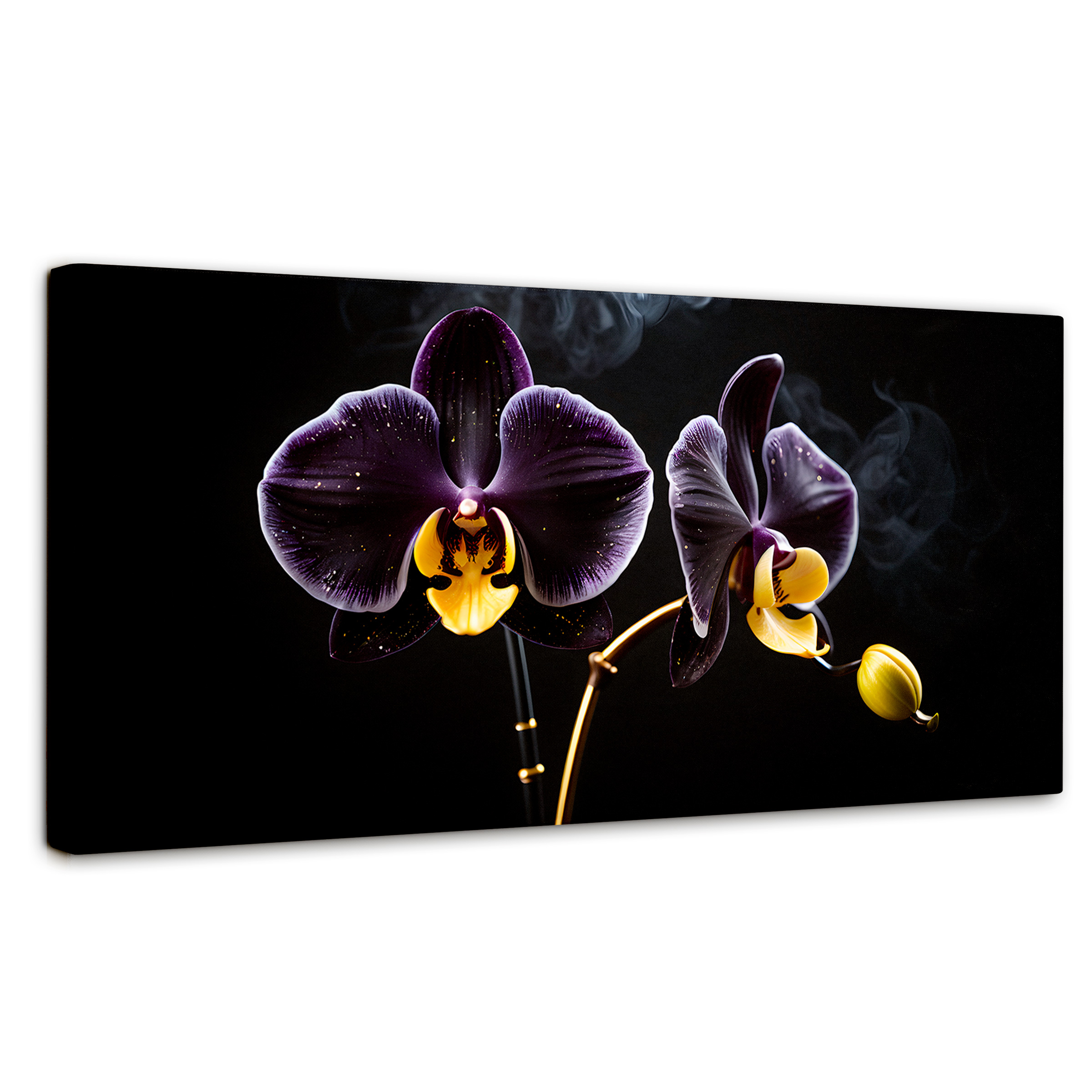 Cuadro Decorativo Canvas Orquídea Bicolor 120x60