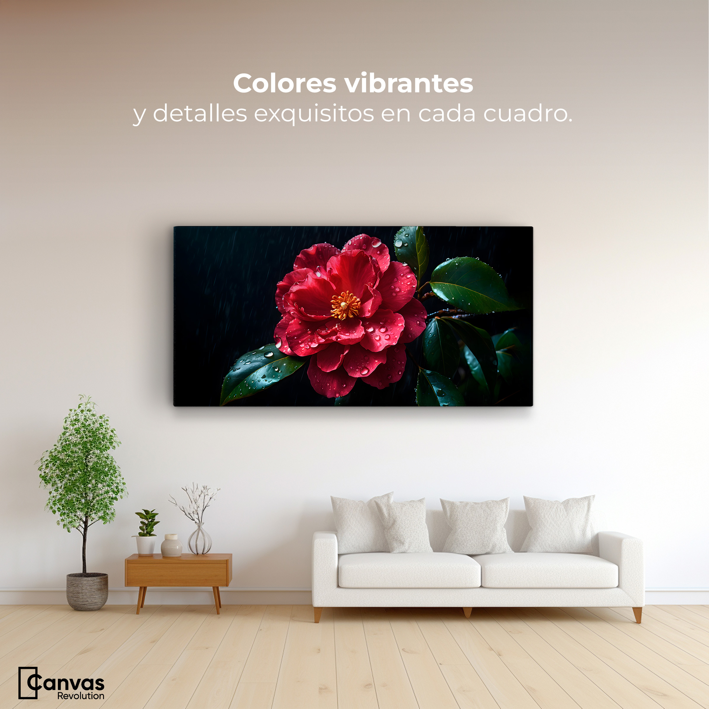 Foto 3 pulgar | Cuadro Decorativo Canvas Magia De Camelia 120x60