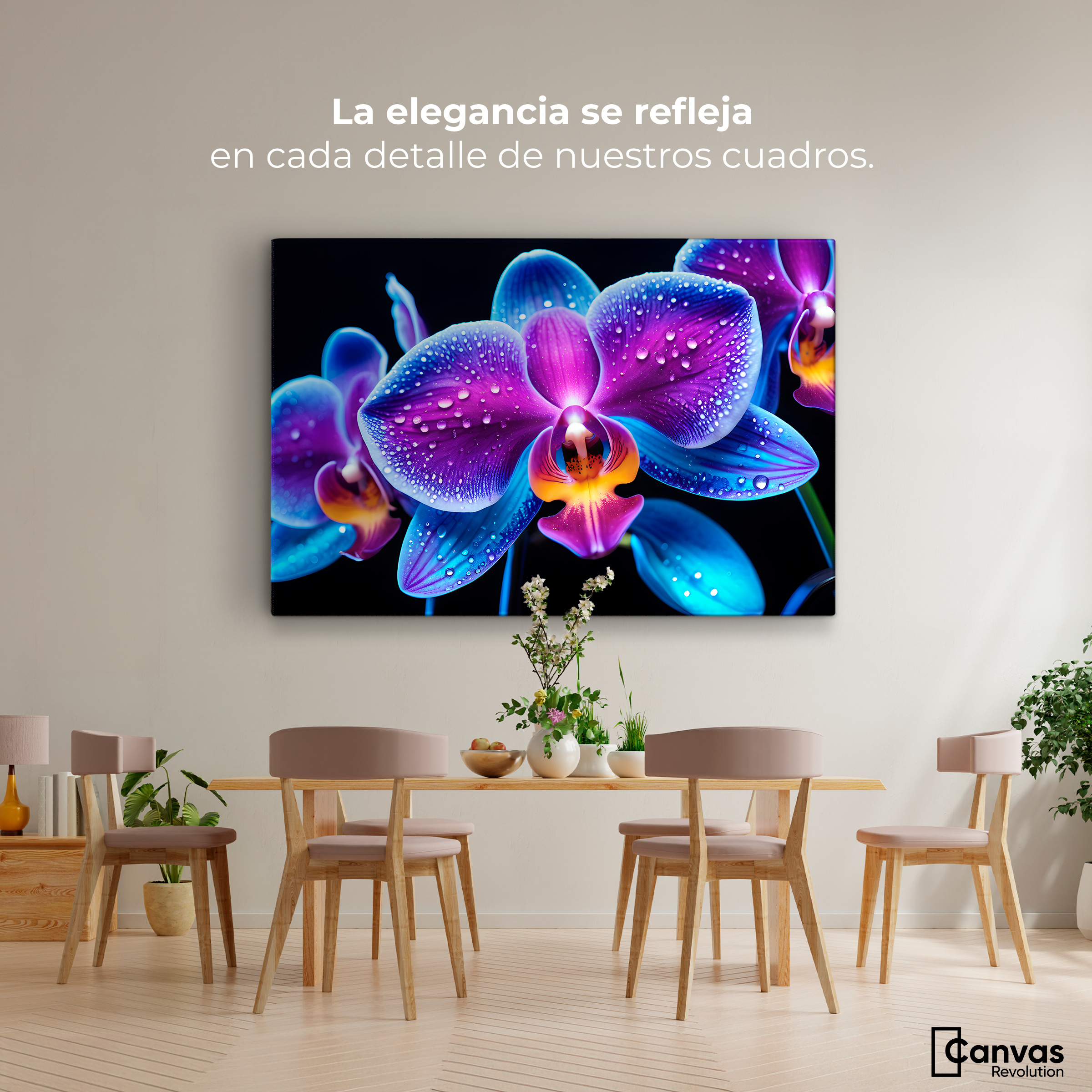 Foto 2 | Cuadro Decorativo Canvas Orquídea Radiante 90x60