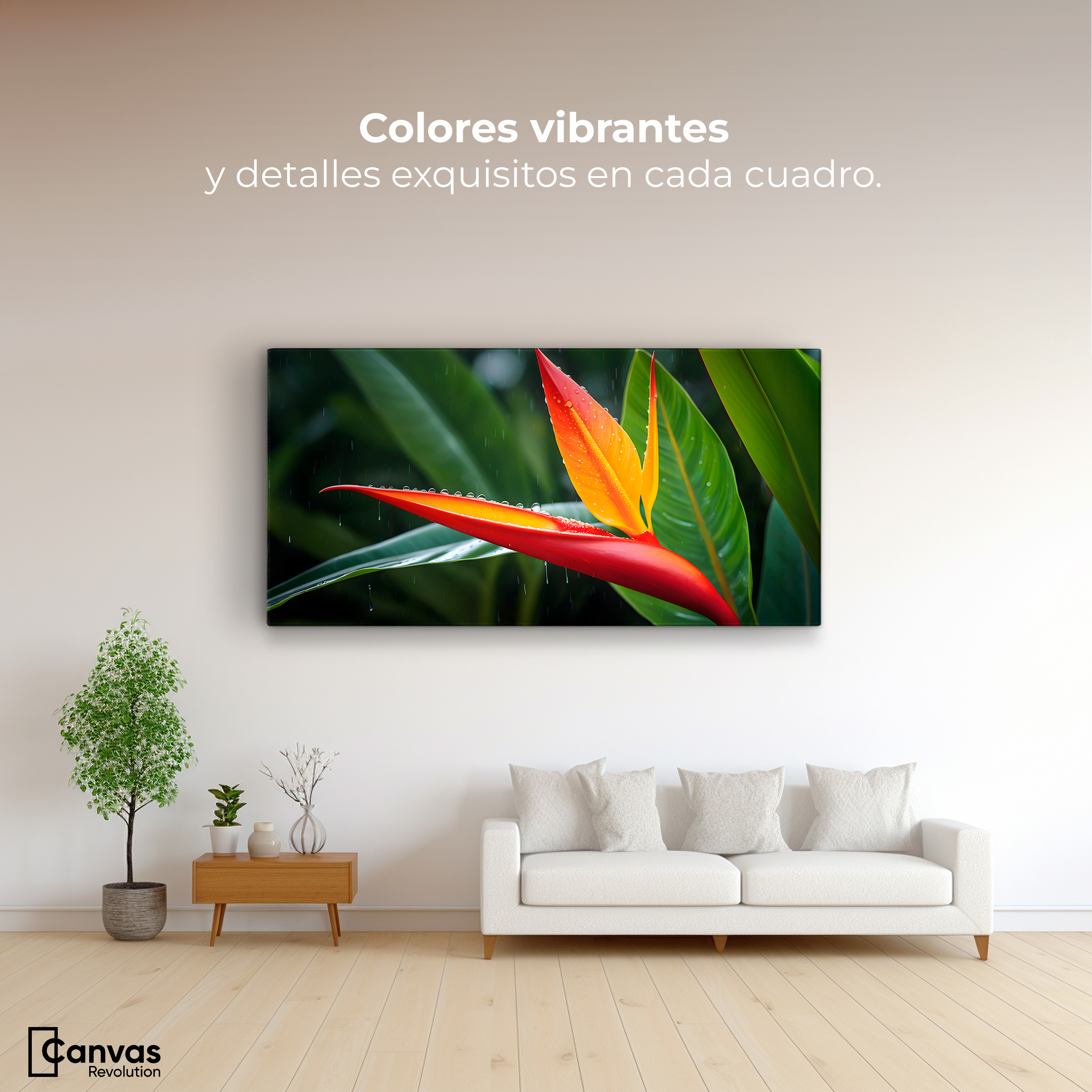 Foto 3 pulgar | Cuadro Decorativo Canvas Llama De Heliconia 120x60