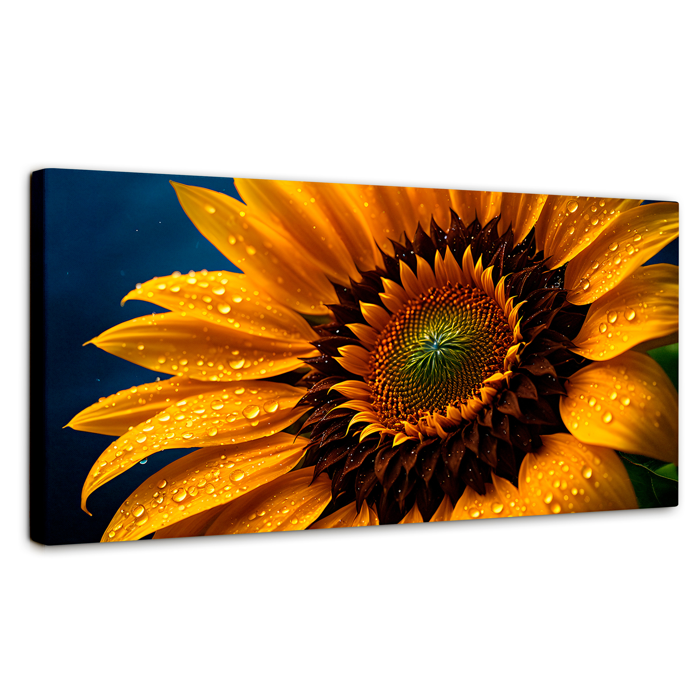 Foto 2 pulgar | Cuadro Decorativo Canvas Girasol Luz Dorada 120x60