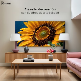 Foto 3 | Cuadro Decorativo Canvas Girasol Luz Dorada 120x60