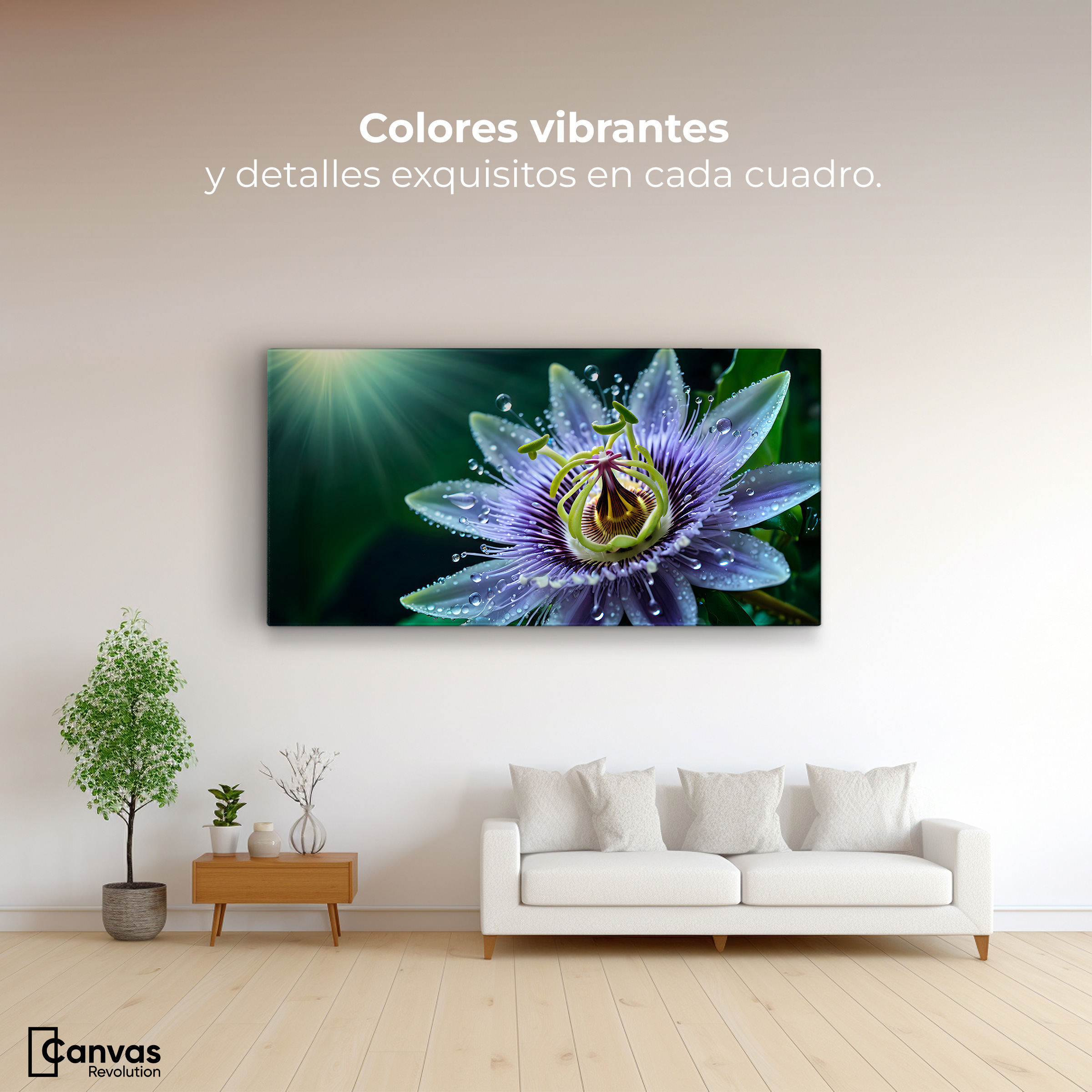 Foto 3 pulgar | Cuadro Decorativo Canvas Pasión Flor Eterna 120x60