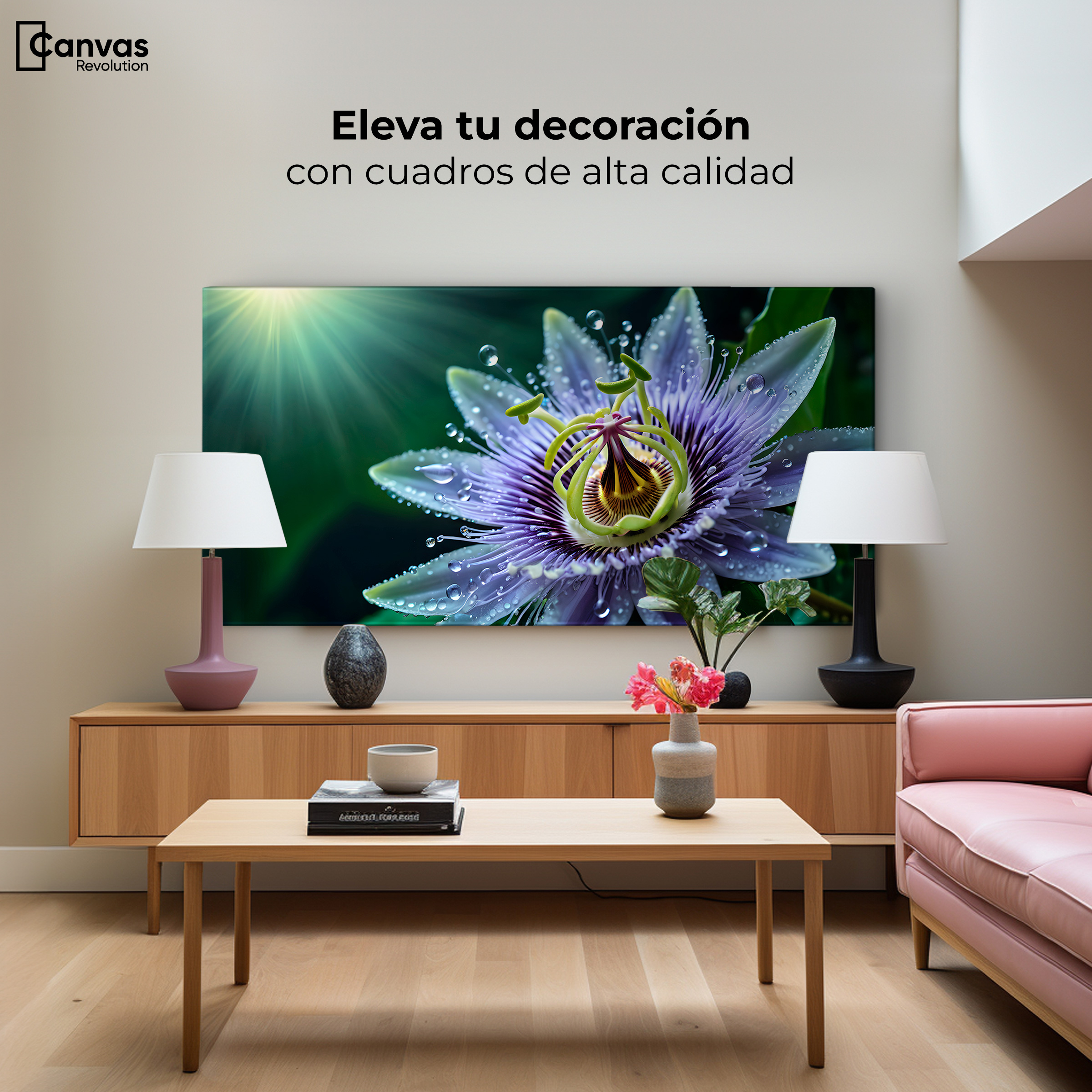 Foto 4 pulgar | Cuadro Decorativo Canvas Pasión Flor Eterna 120x60