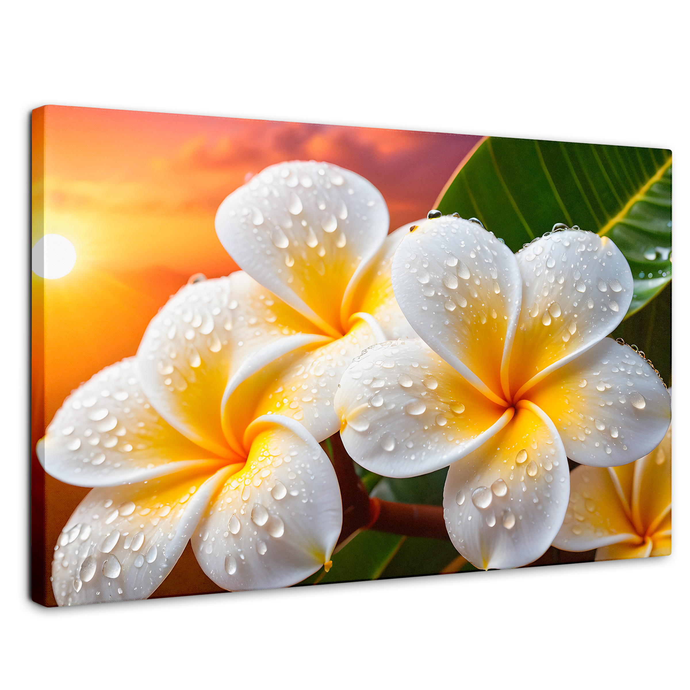 Cuadro Decorativo Canvas Plumeria Luz Serena 90x60