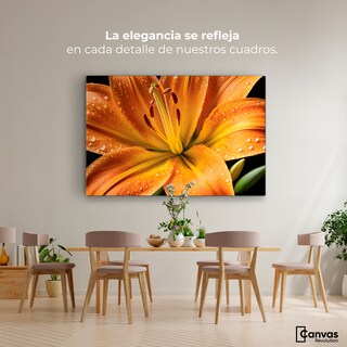 Foto 2 | Cuadro Decorativo Canvas Llama Lirio Macro 90x60