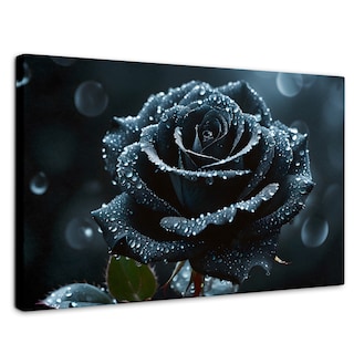 Foto 1 | Cuadro Decorativo Canvas Rosa Negra Poderosa 90x60