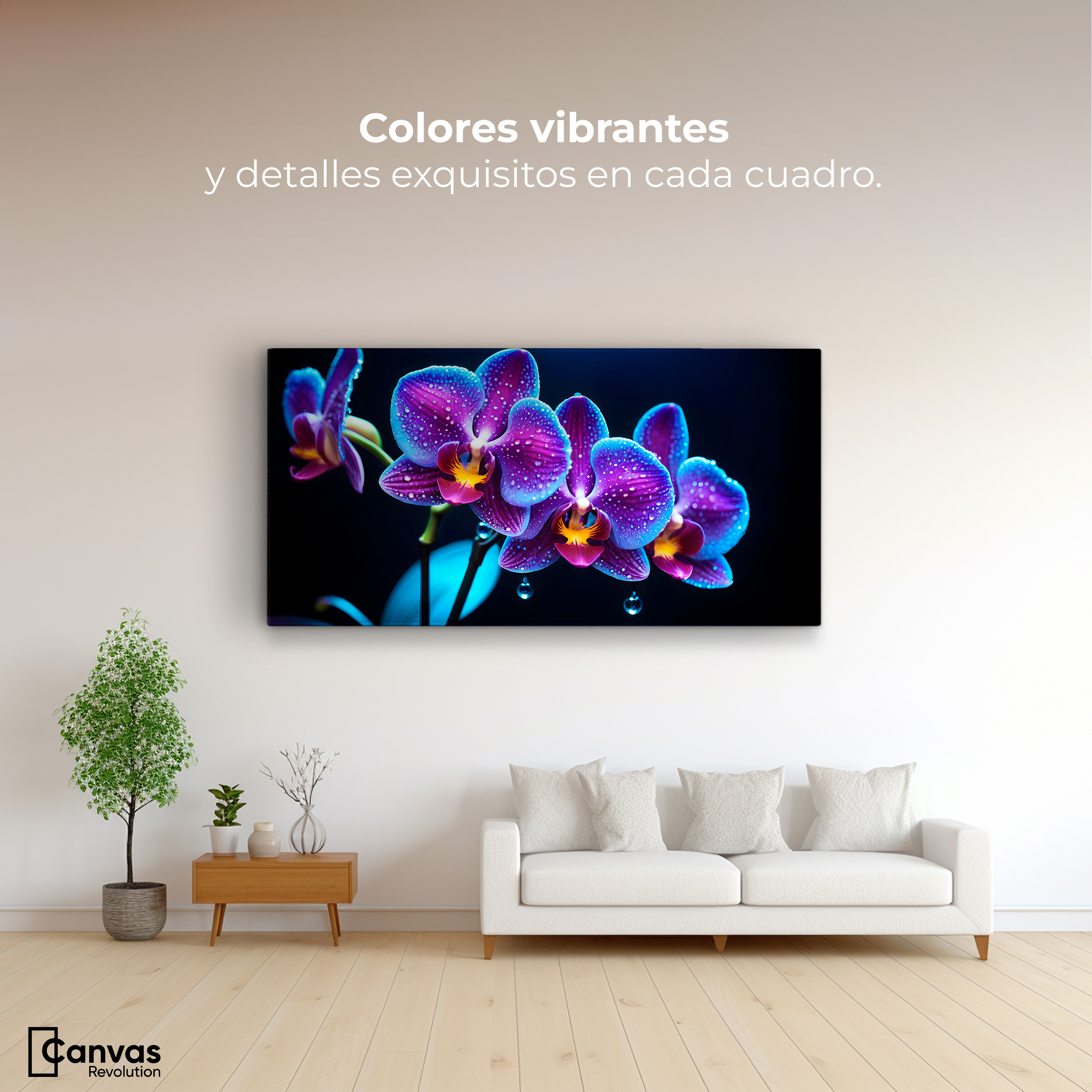 Foto 2 | Cuadro Decorativo Canvas Orquídea Destello 120x60