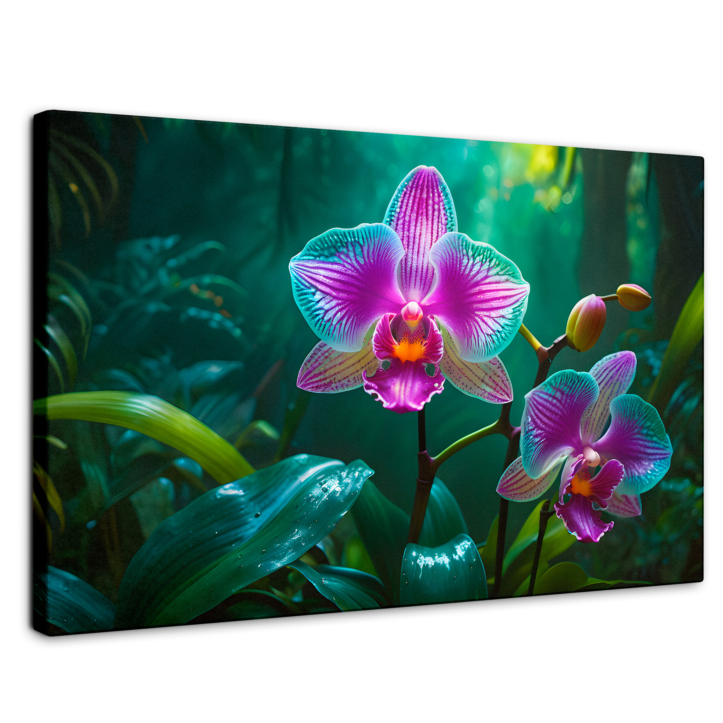 Cuadro Decorativo Canvas Orquídeas Vibrantes 90x60