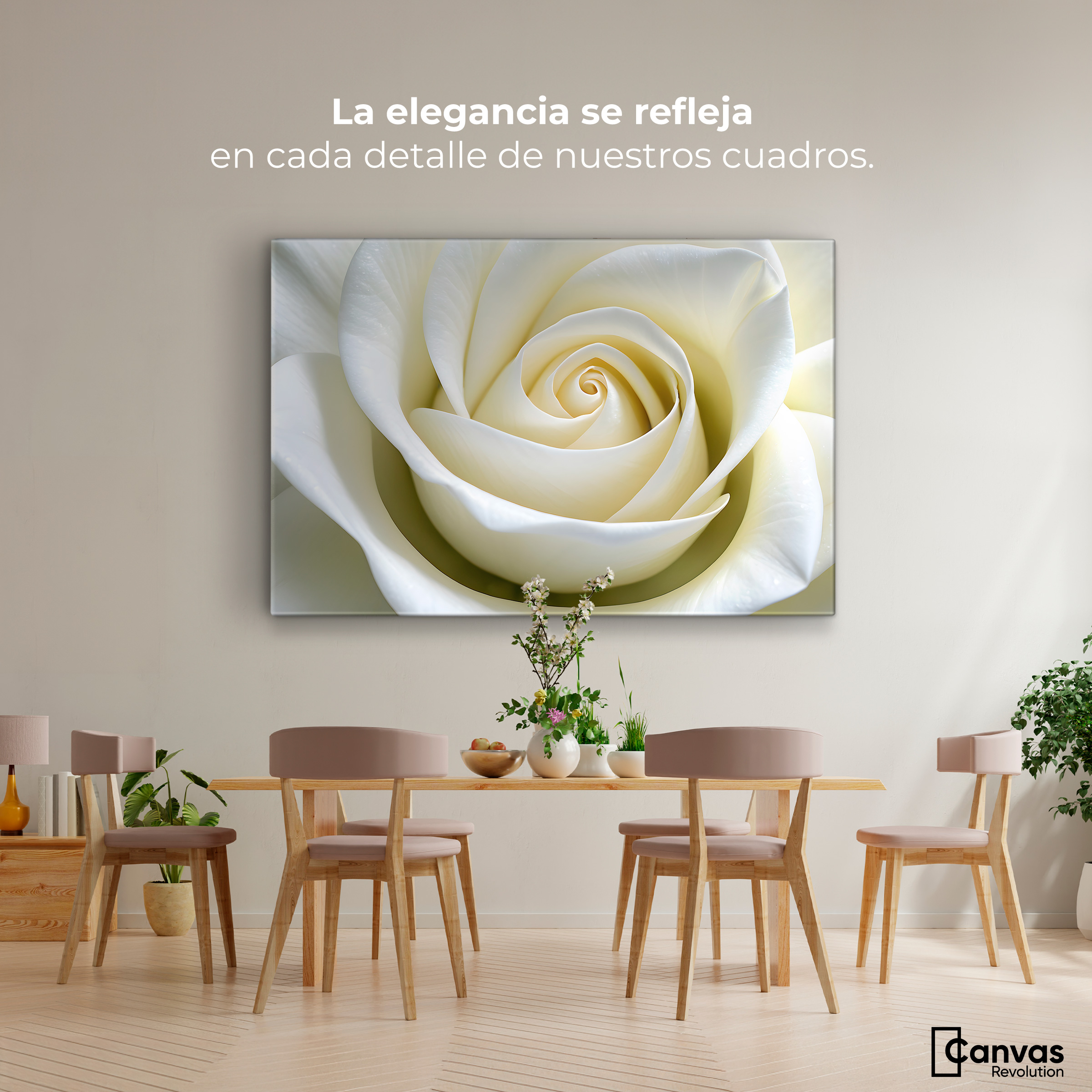 Foto 3 pulgar | Cuadro Decorativo Canvas Gardenia Divina 90x60