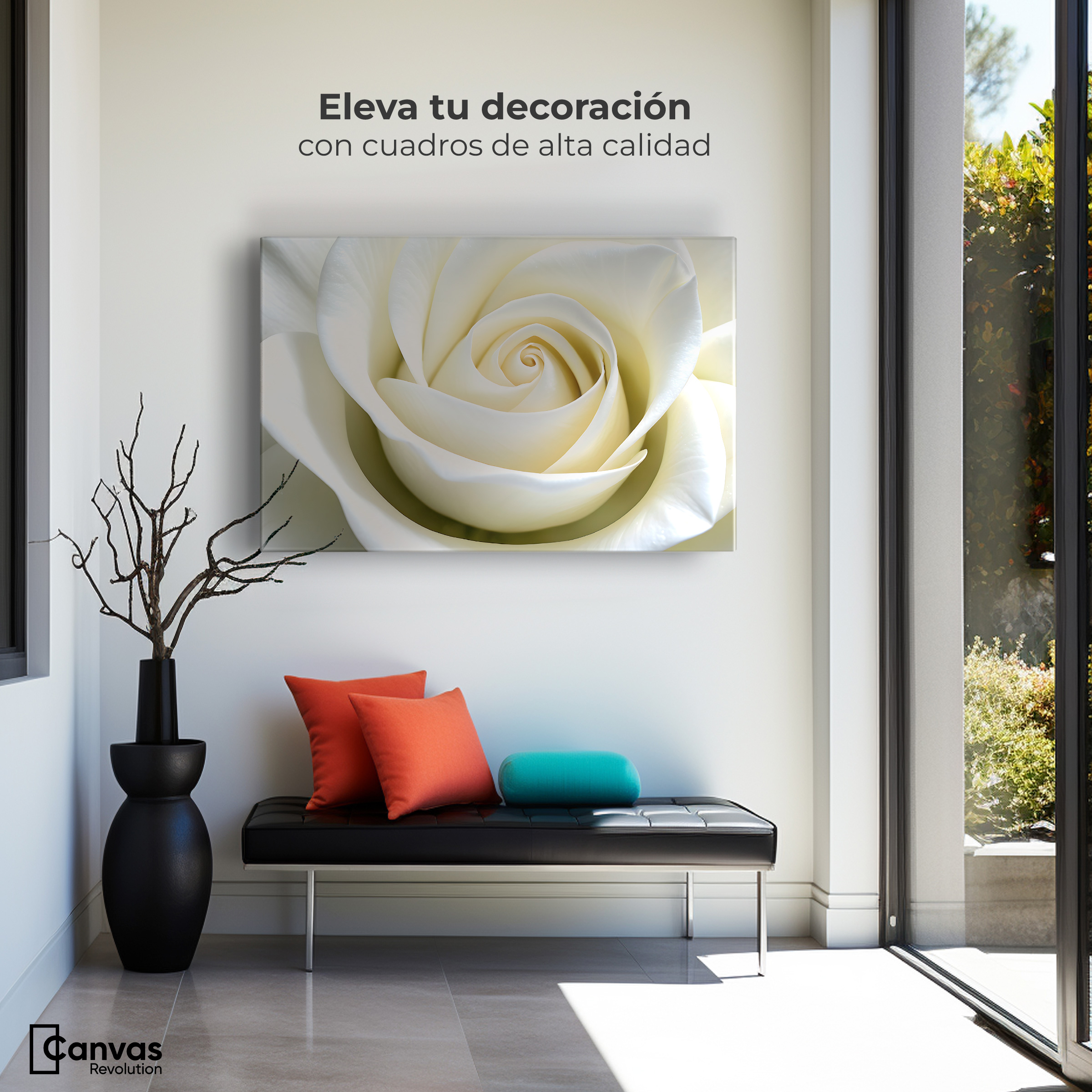 Foto 4 pulgar | Cuadro Decorativo Canvas Gardenia Divina 90x60