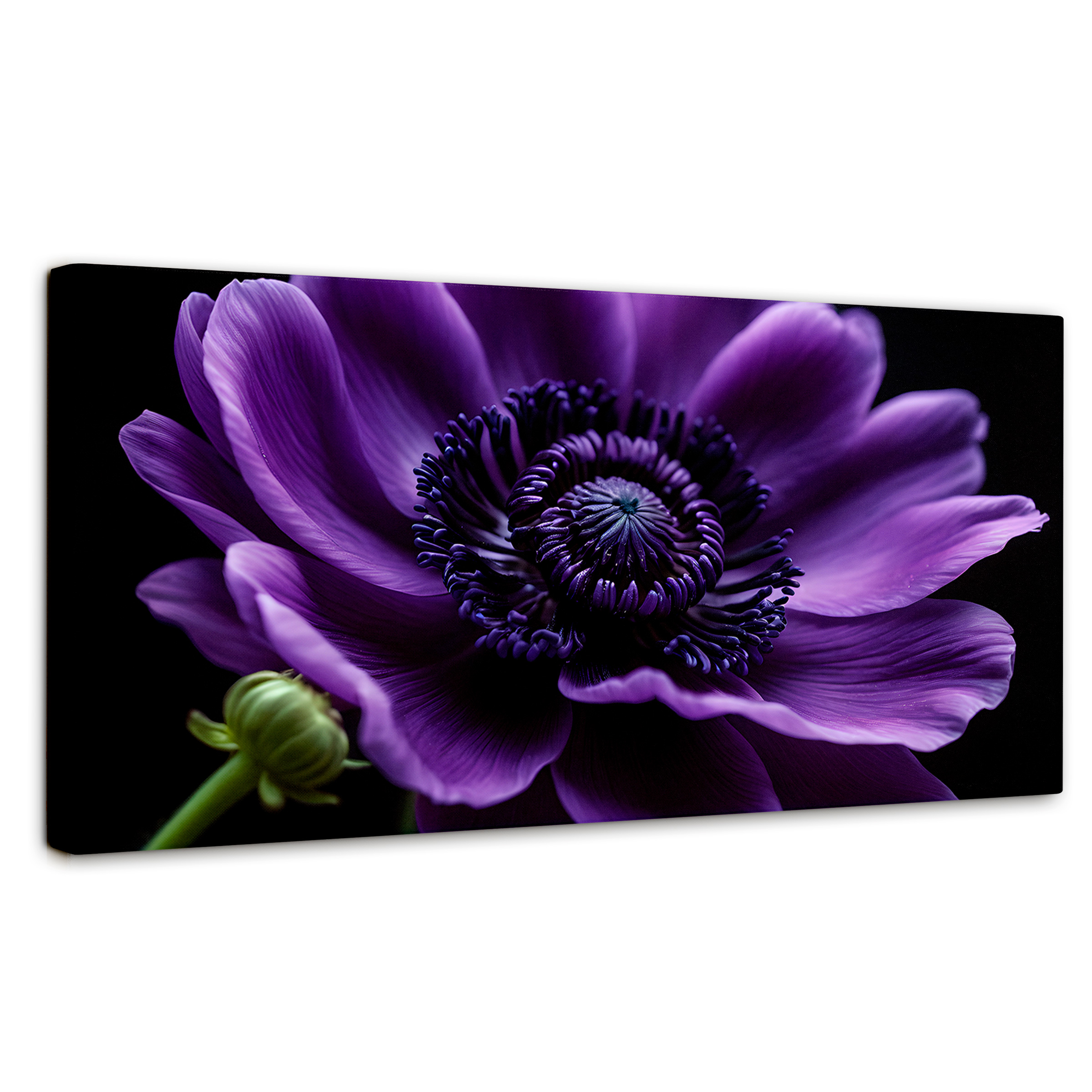 Foto 2 pulgar | Cuadro Decorativo Canvas Anémona Violeta 120x60