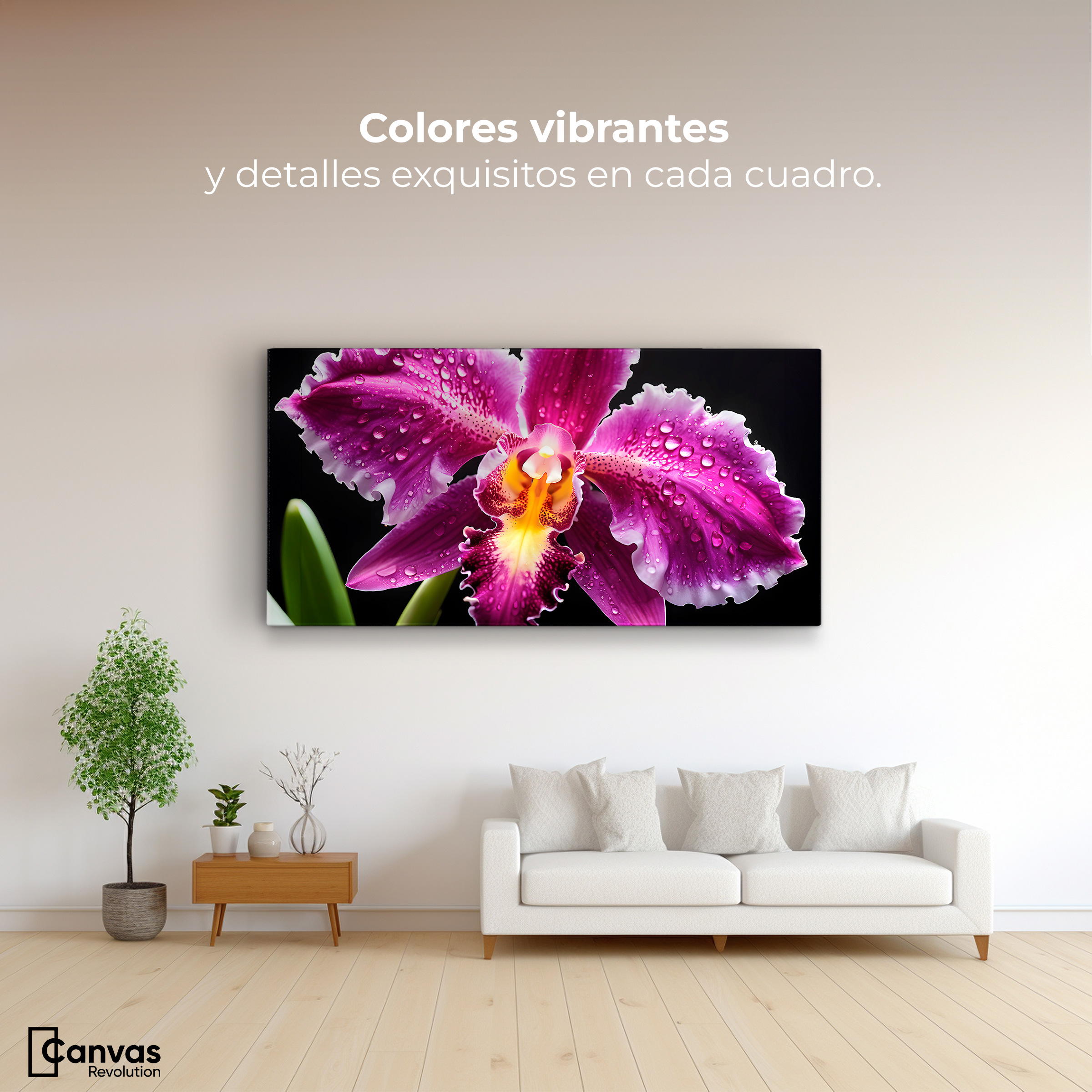 Foto 3 pulgar | Cuadro Decorativo Canvas Brillo De Cattleya 120x60