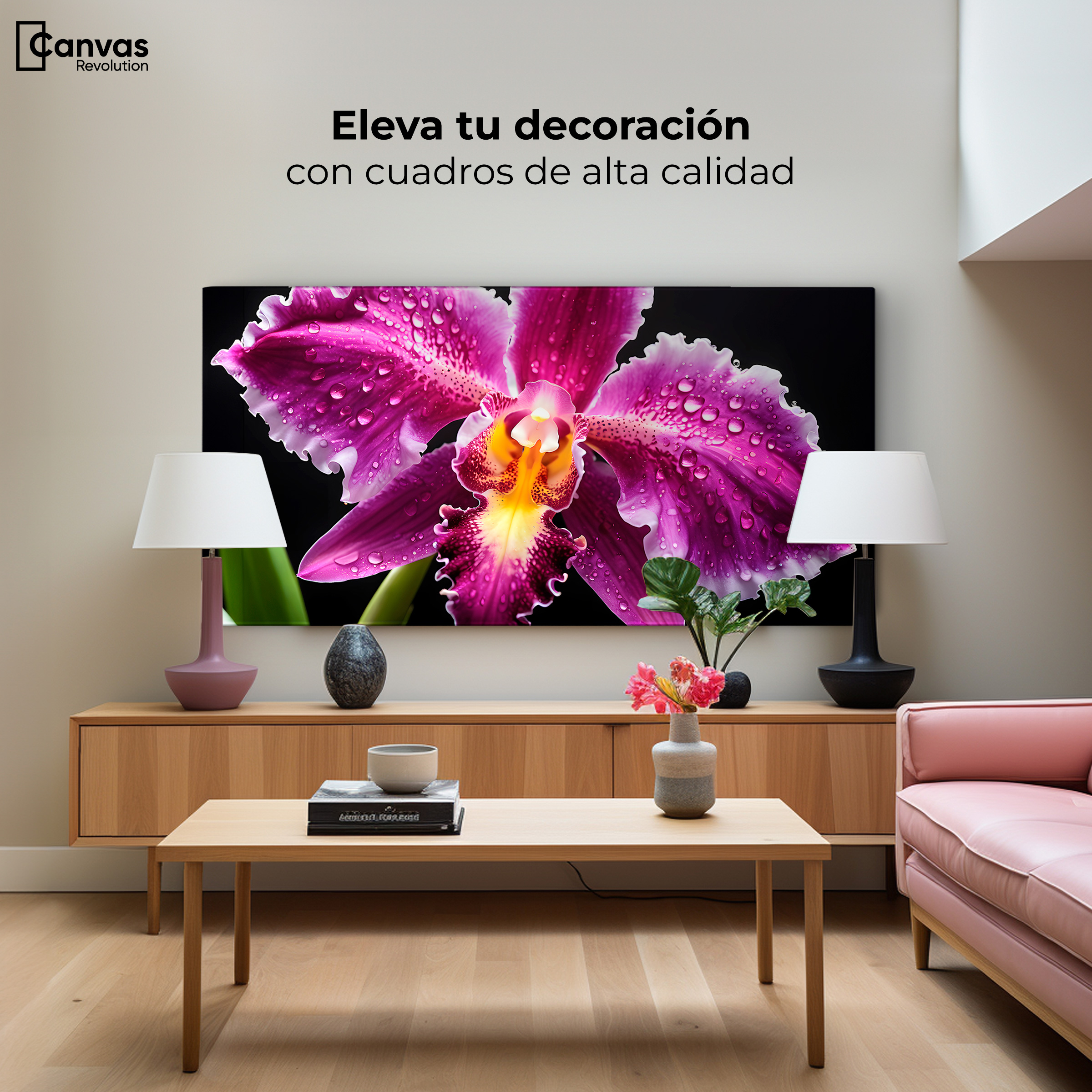 Foto 4 pulgar | Cuadro Decorativo Canvas Brillo De Cattleya 120x60