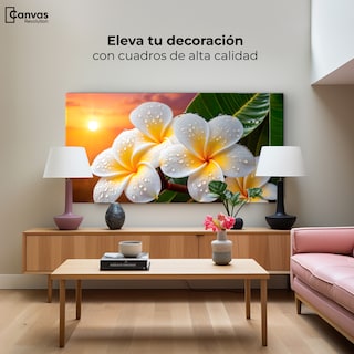 Foto 3 | Cuadro Decorativo Canvas Plumeria Luz Serena 120x60