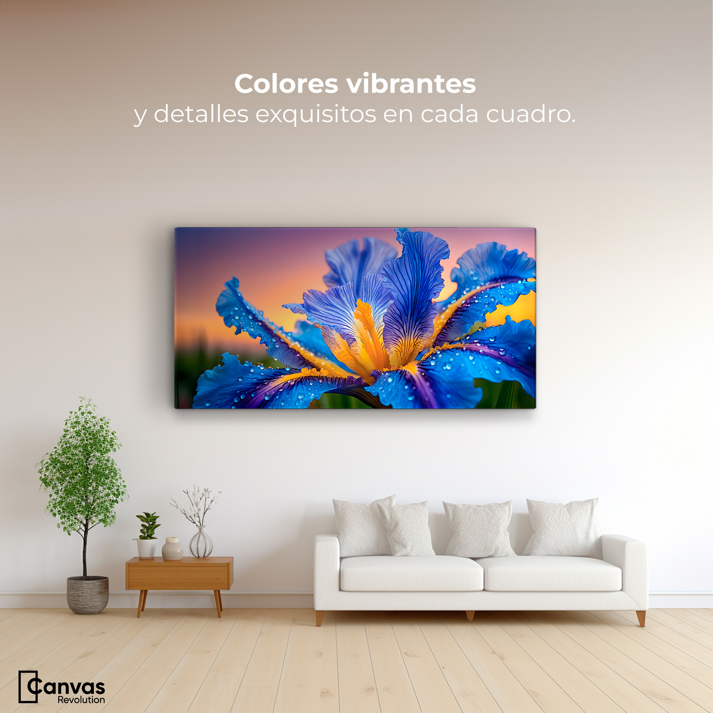 Foto 3 pulgar | Cuadro Decorativo Canvas Flor Iris Divino 120x60