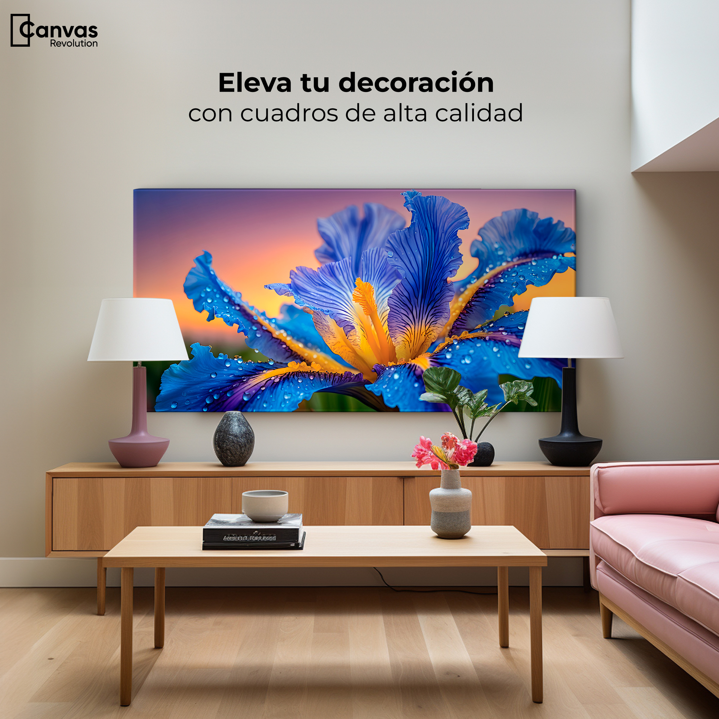 Foto 4 pulgar | Cuadro Decorativo Canvas Flor Iris Divino 120x60