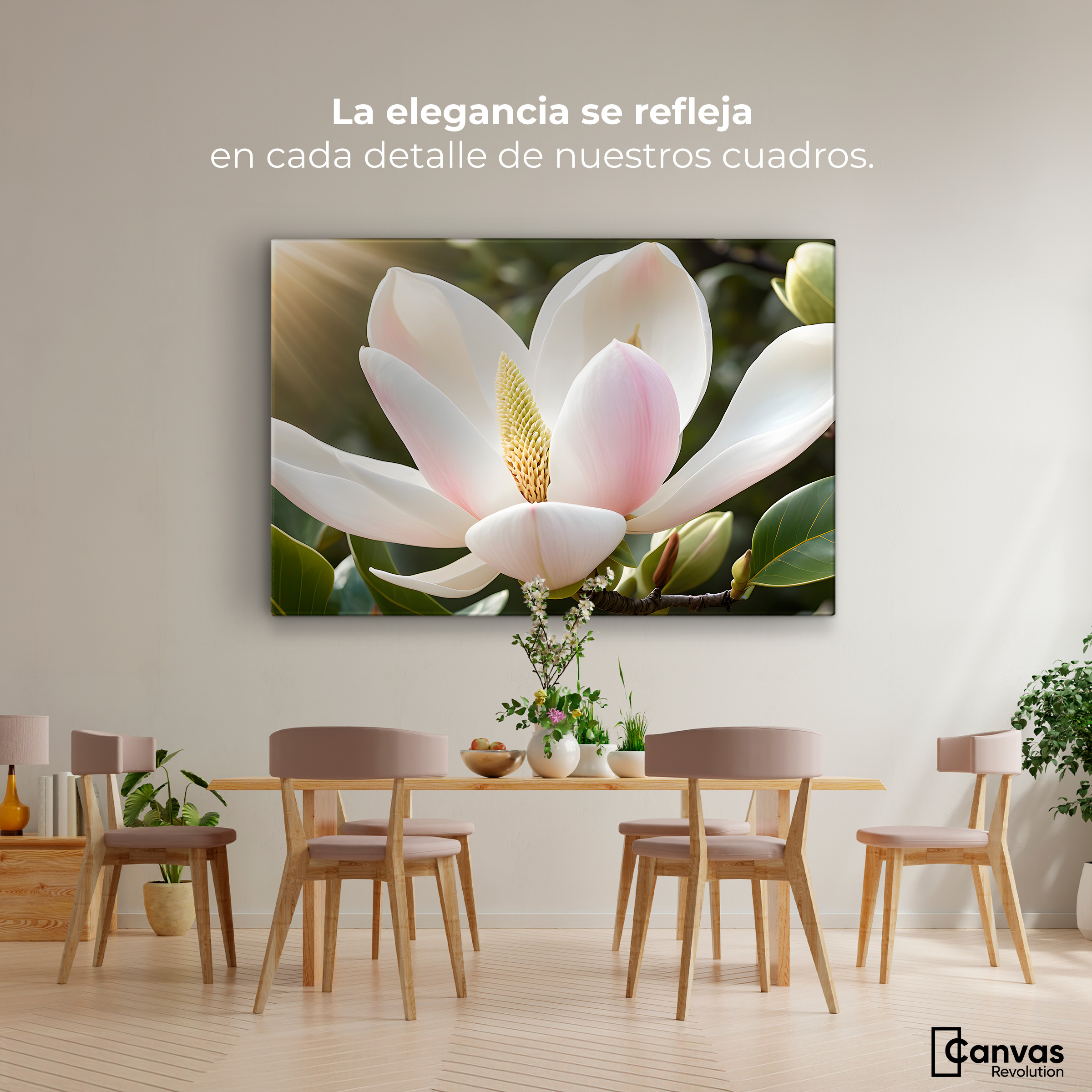 Foto 3 pulgar | Cuadro Decorativo Canvas Canto De Magnolia 90x60