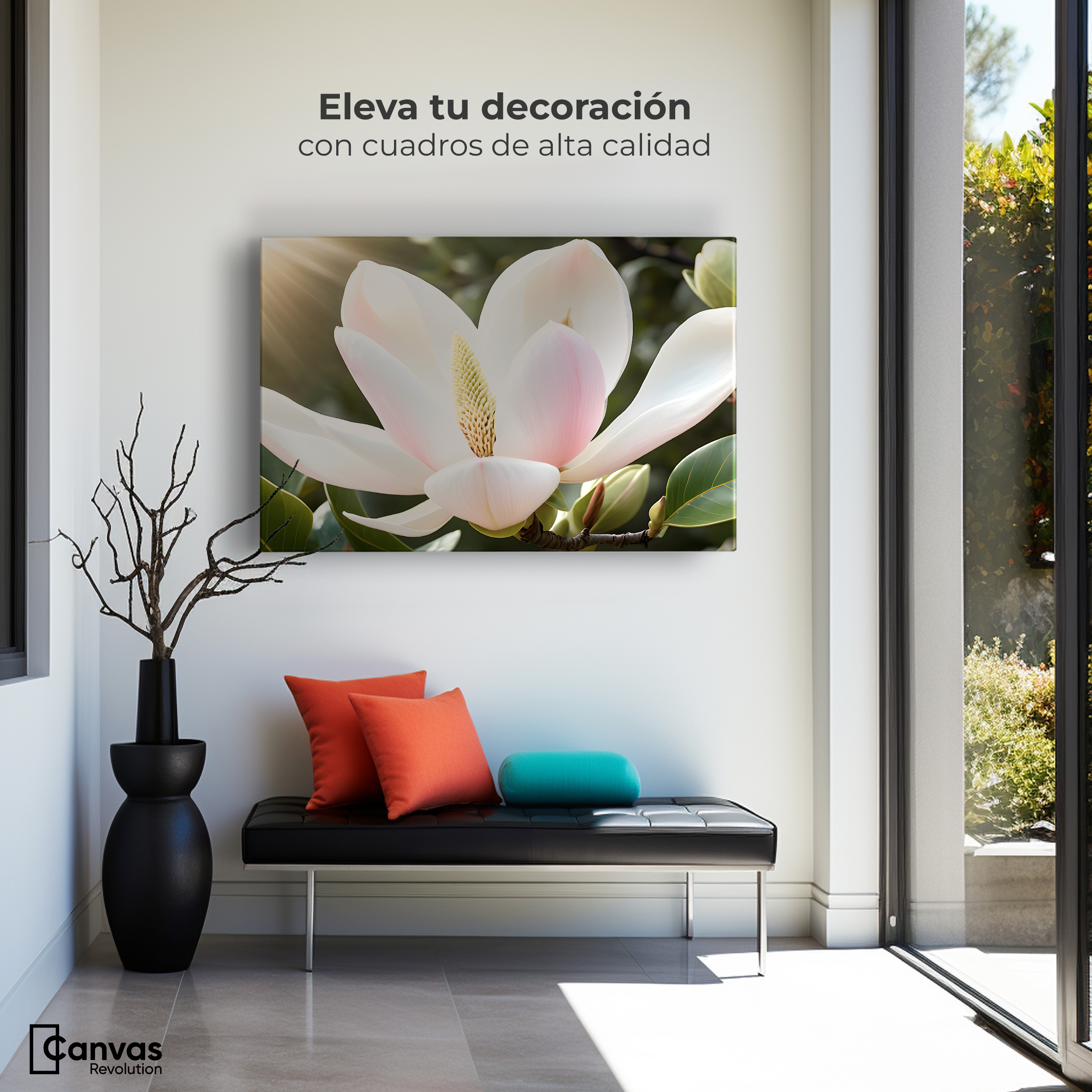 Foto 4 pulgar | Cuadro Decorativo Canvas Canto De Magnolia 90x60