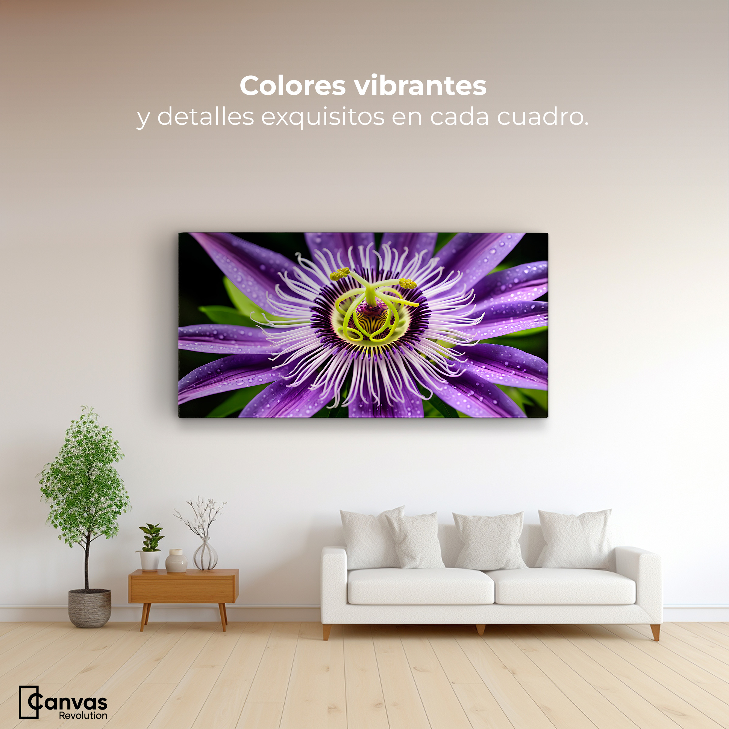 Foto 2 | Cuadro Decorativo Canvas Flor Pasión Eterna 120x60