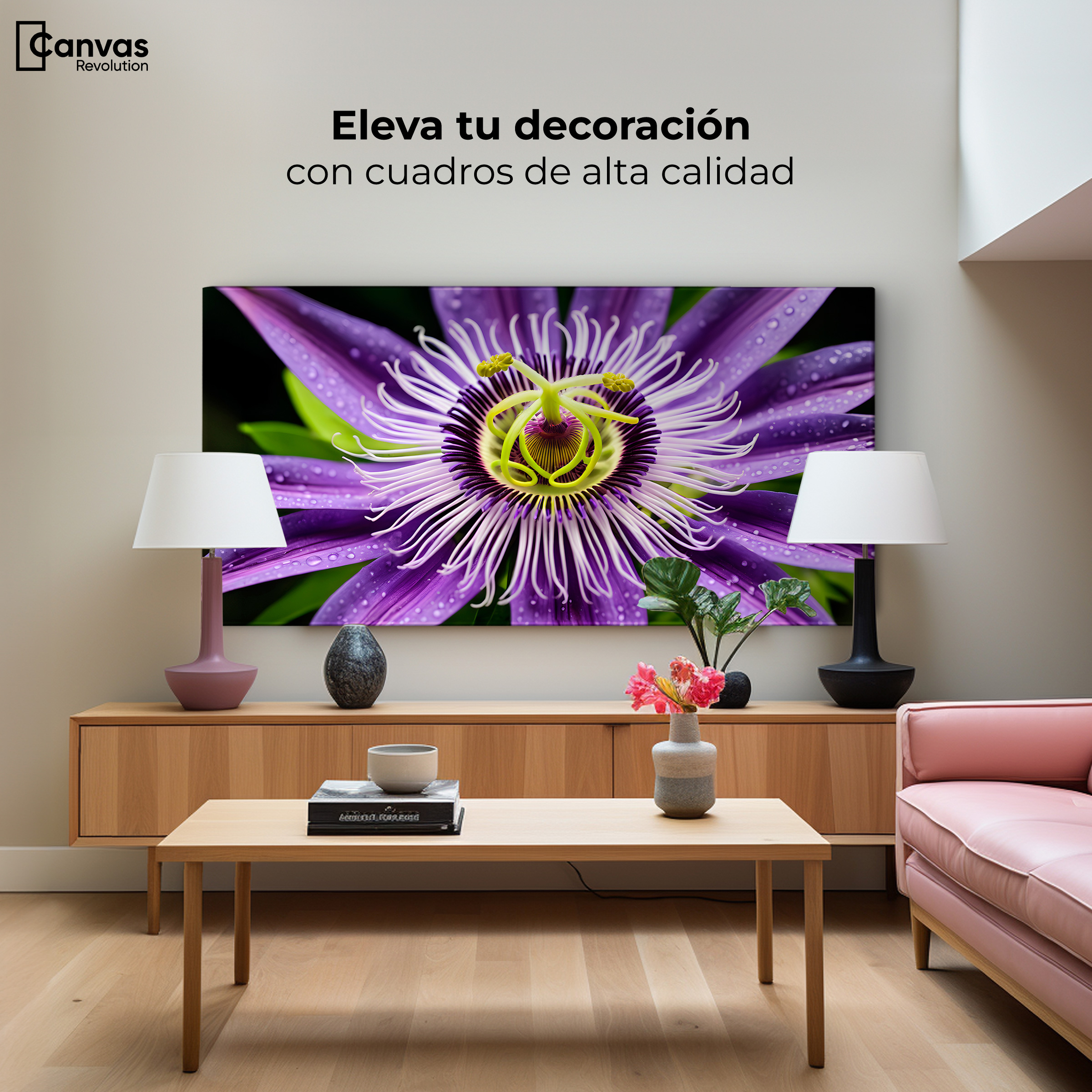 Foto 4 pulgar | Cuadro Decorativo Canvas Flor Pasión Eterna 120x60