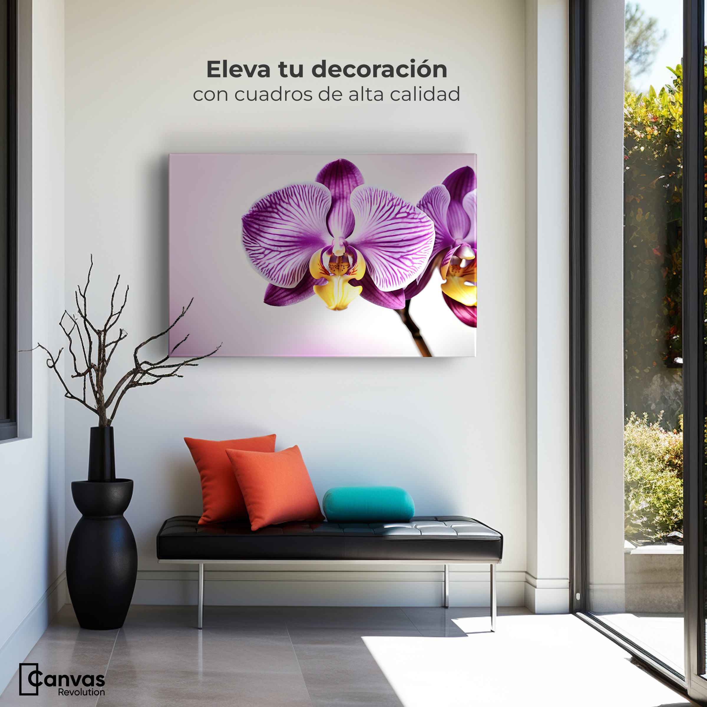 Foto 4 pulgar | Cuadro Decorativo Canvas Esencia Violeta 90x60