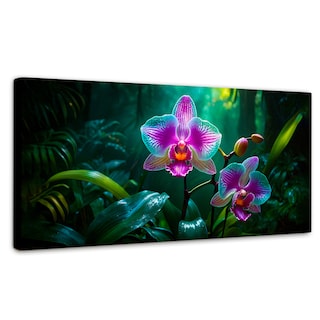 Foto 1 | Cuadro Decorativo Canvas Orquídeas Vibrantes 120x60