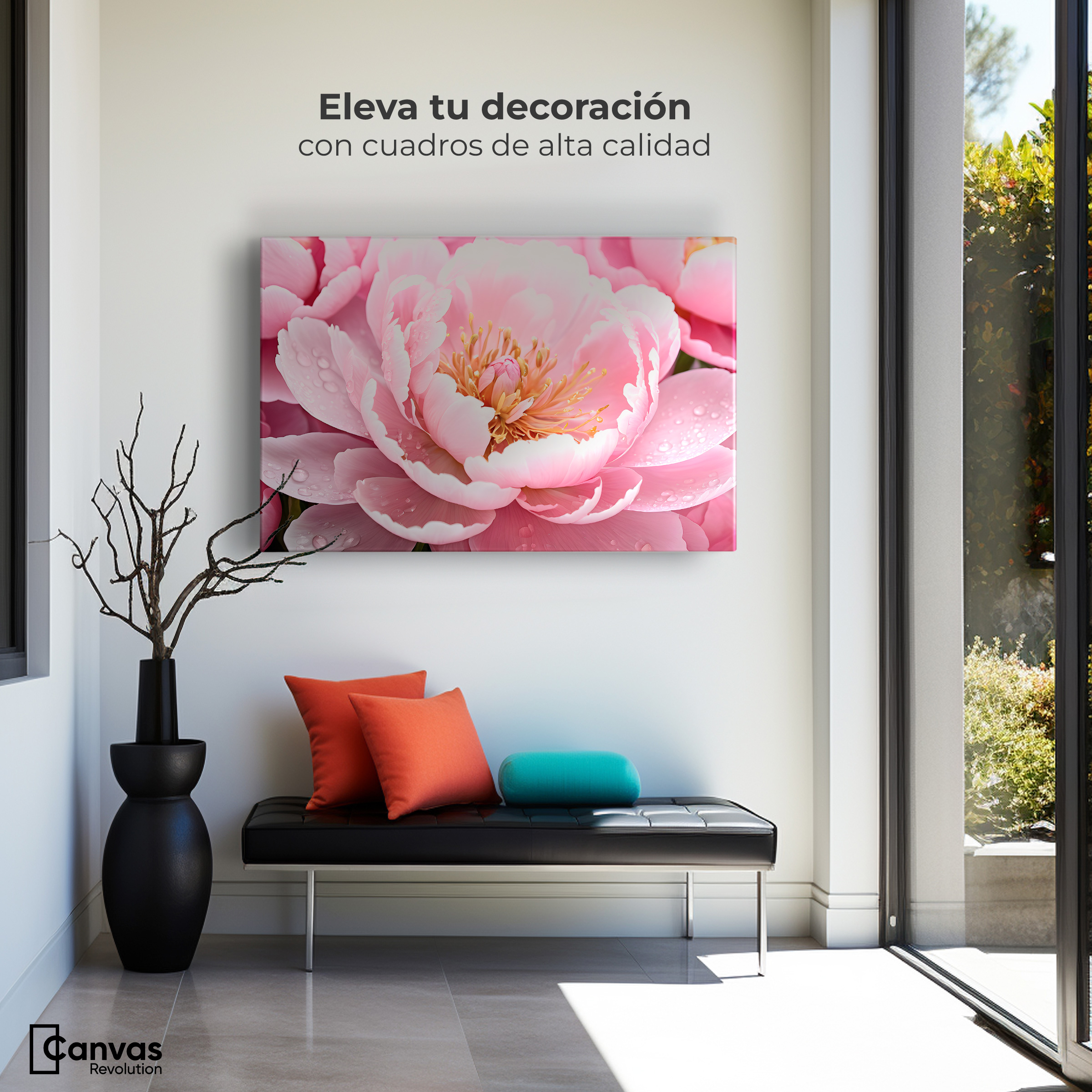 Foto 4 pulgar | Cuadro Decorativo Canvas Peonía Encanto 90x60