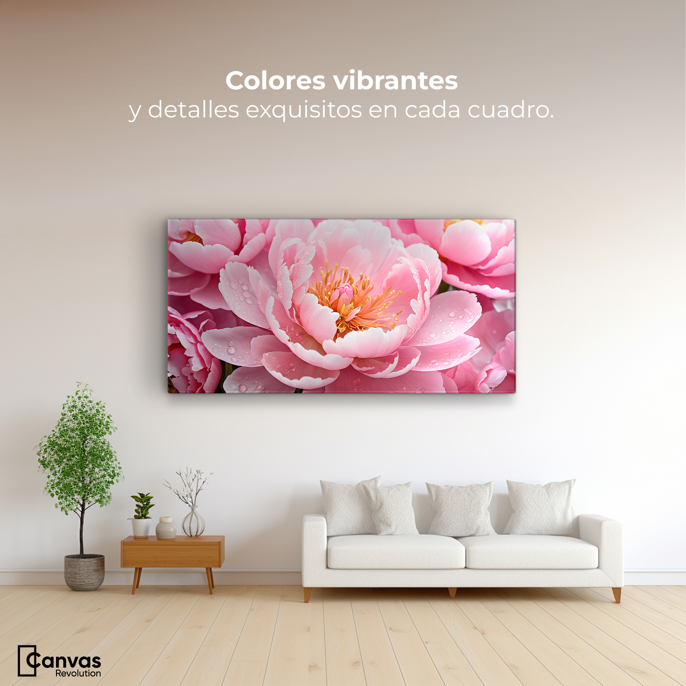 Foto 2 | Cuadro Decorativo Canvas Peonía Encanto 120x60