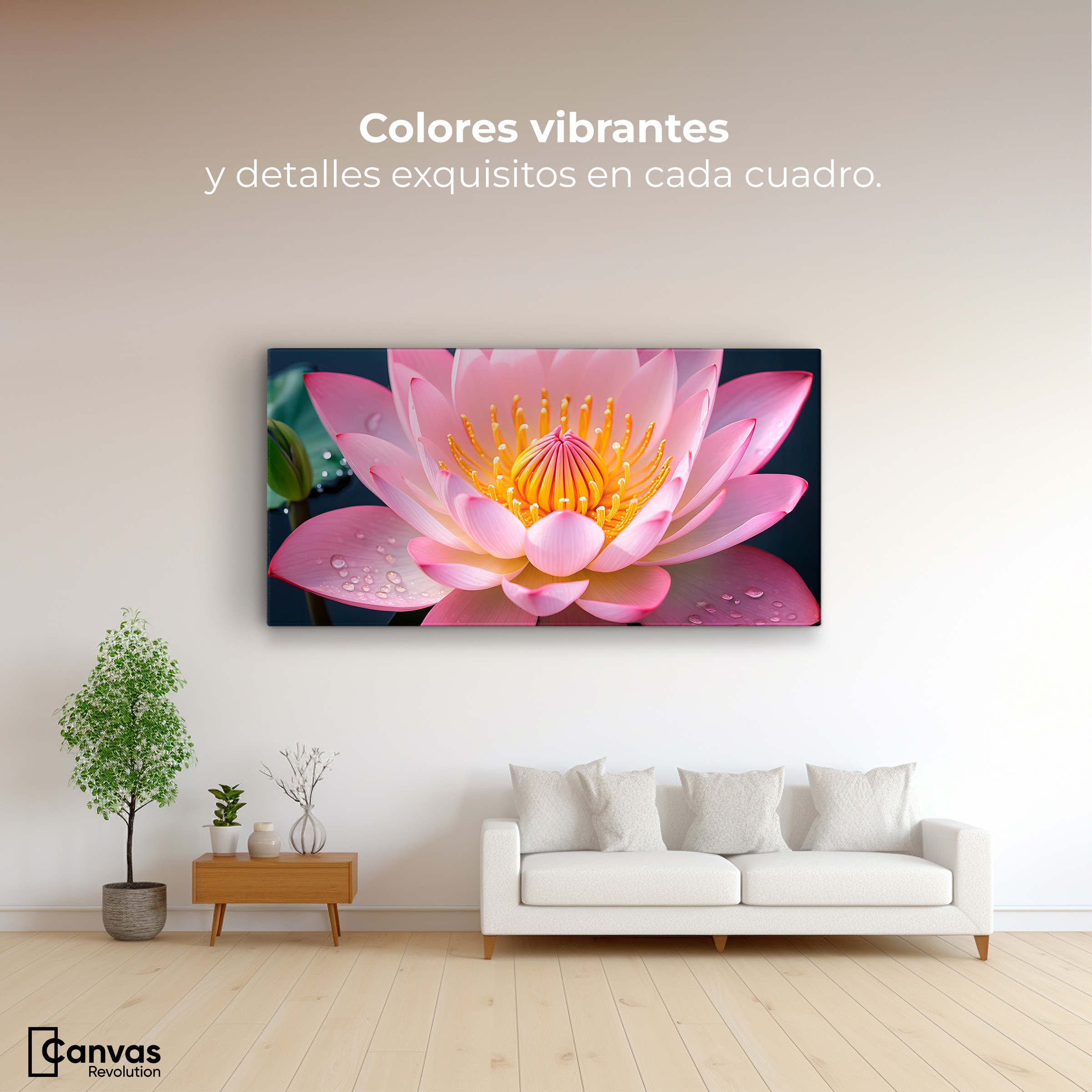 Foto 3 pulgar | Cuadro Decorativo Canvas Loto Dual Radiante 120x60