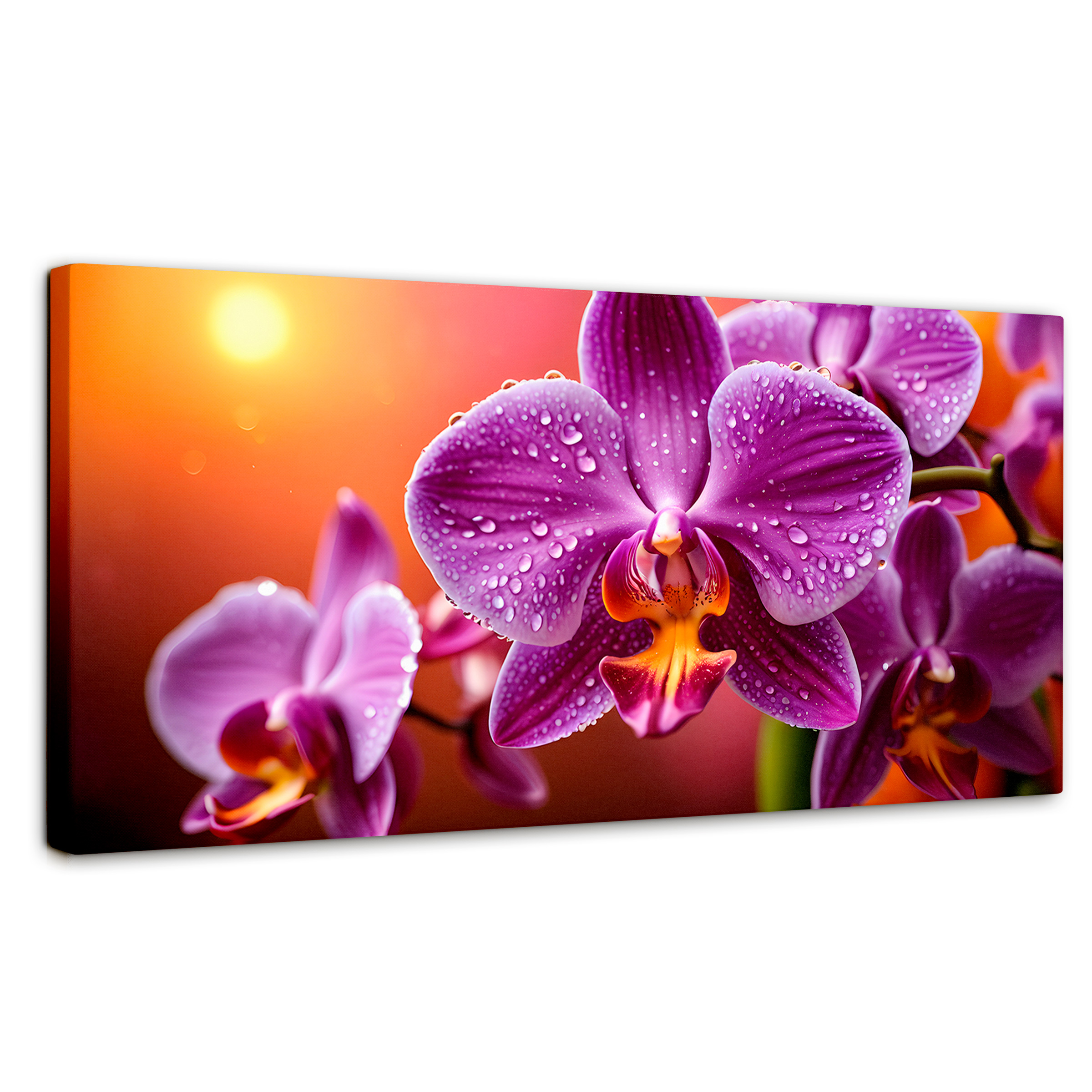 Cuadro Decorativo Canvas Orquídea Morada Sol 120x60