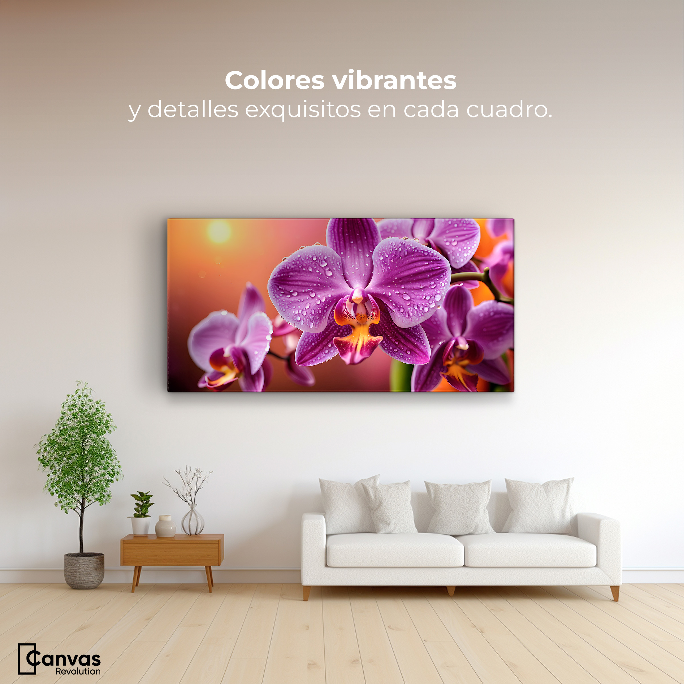 Foto 3 pulgar | Cuadro Decorativo Canvas Orquídea Morada Sol 120x60