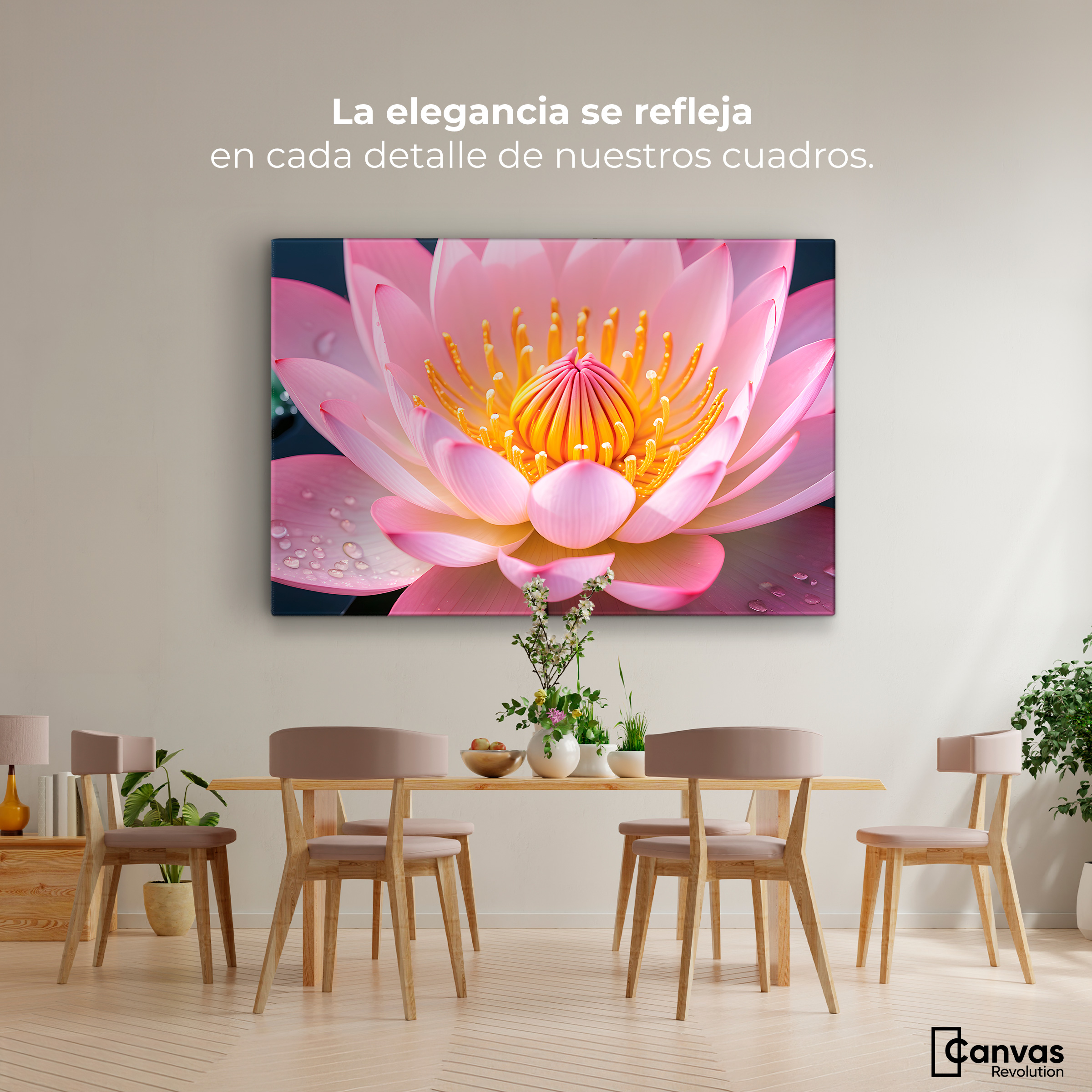 Foto 3 pulgar | Cuadro Decorativo Canvas Loto Dual Radiante 90x60