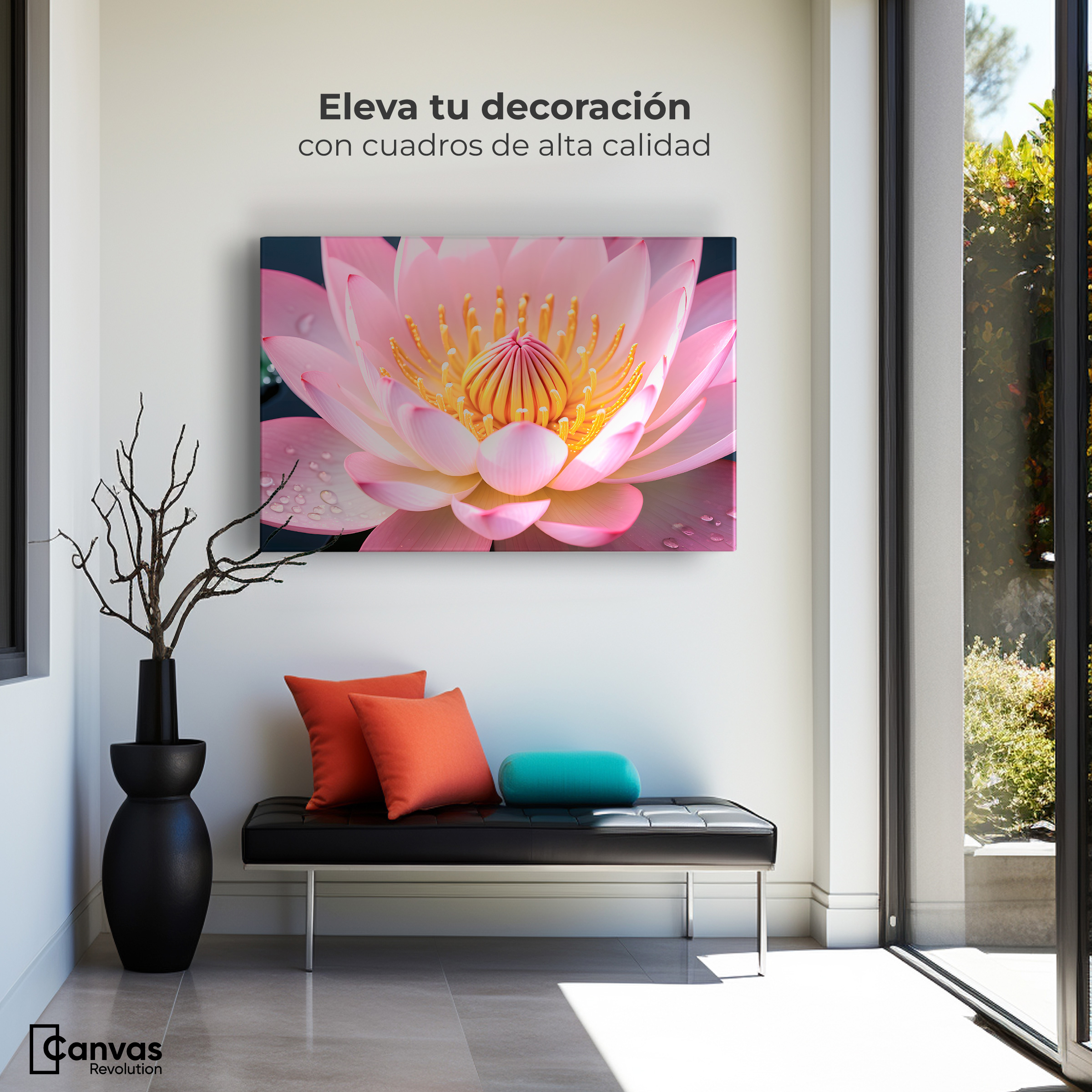 Foto 4 pulgar | Cuadro Decorativo Canvas Loto Dual Radiante 90x60