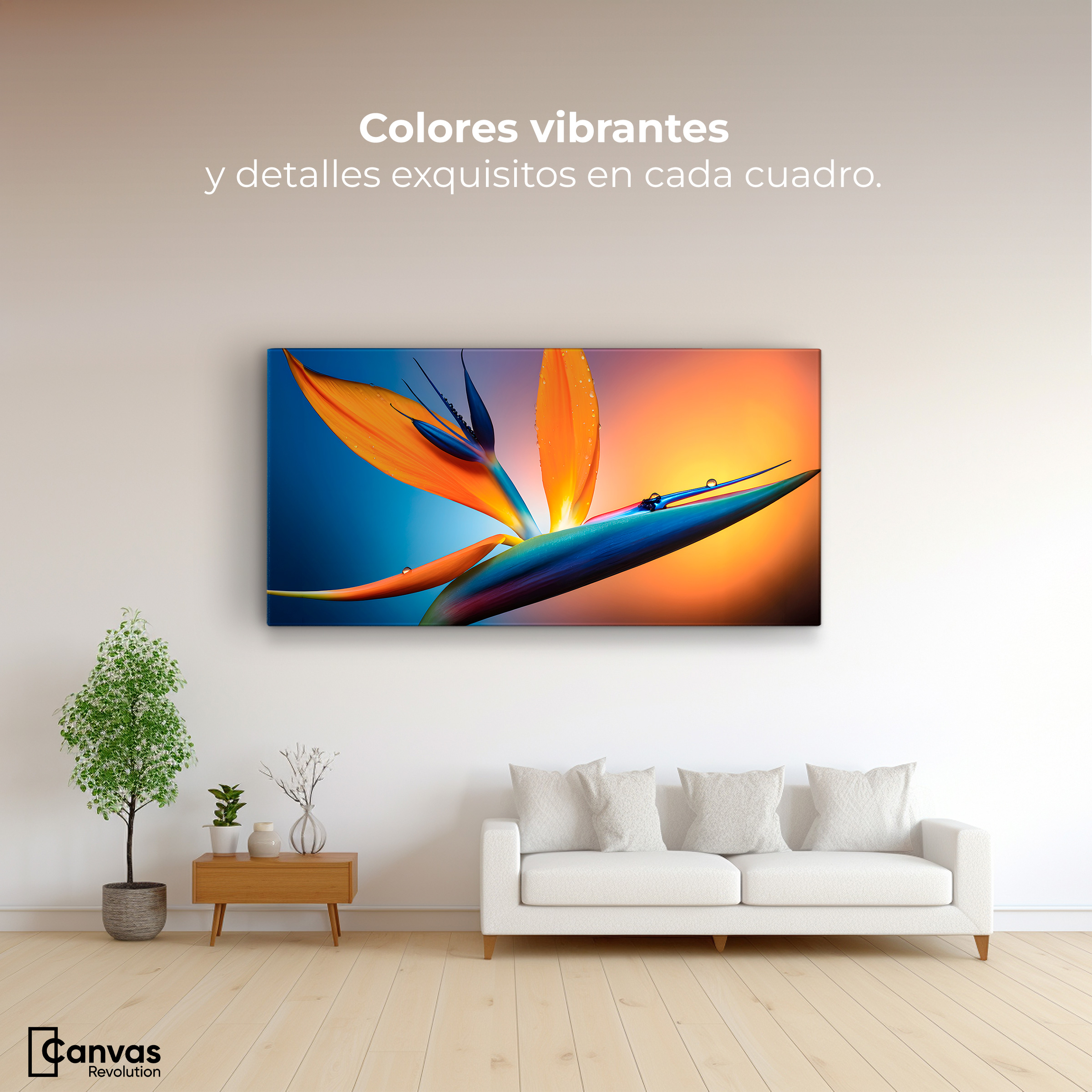 Foto 2 | Cuadro Decorativo Canvas Flor Paraíso Eterno 120x60