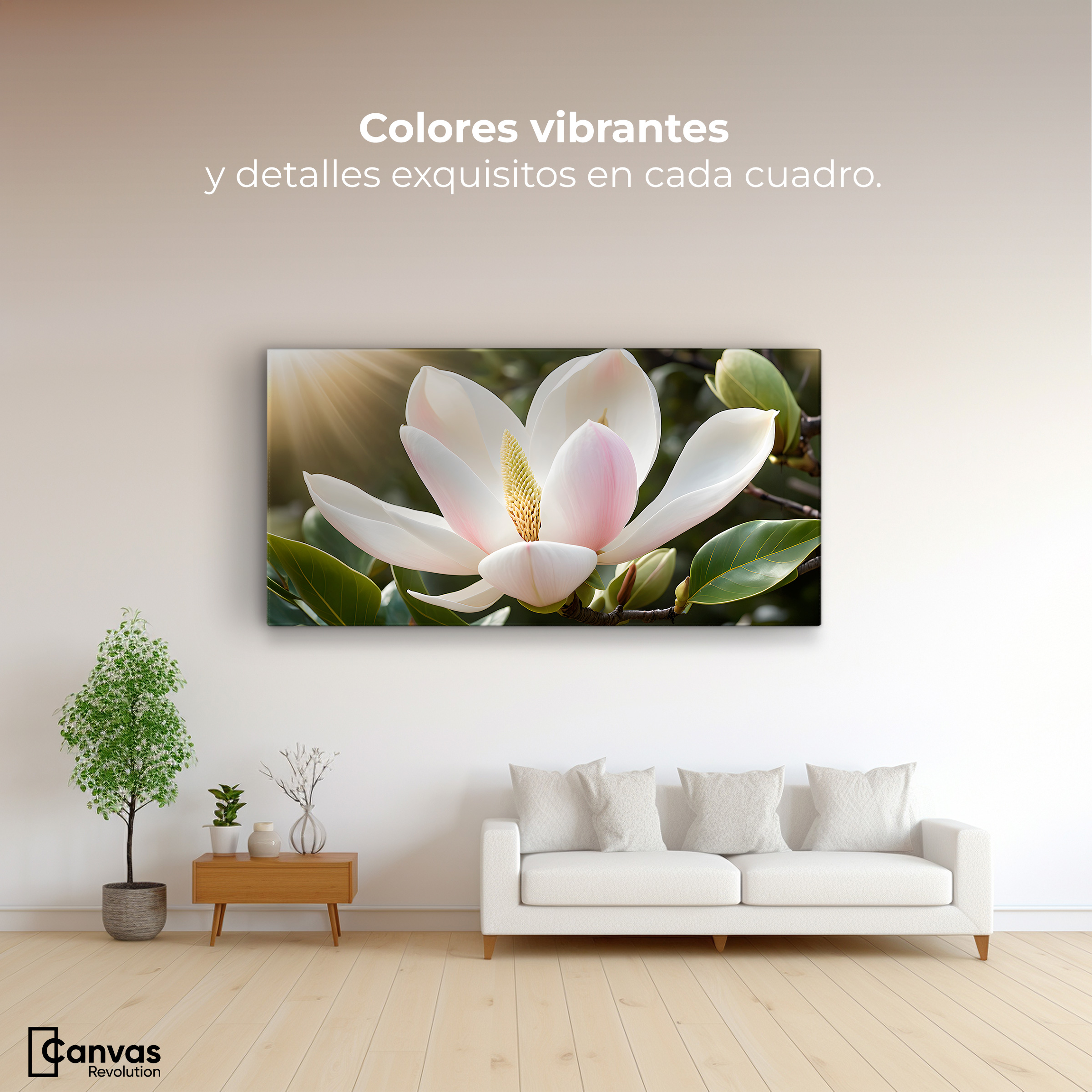 Foto 3 pulgar | Cuadro Decorativo Canvas Canto De Magnolia 120x60