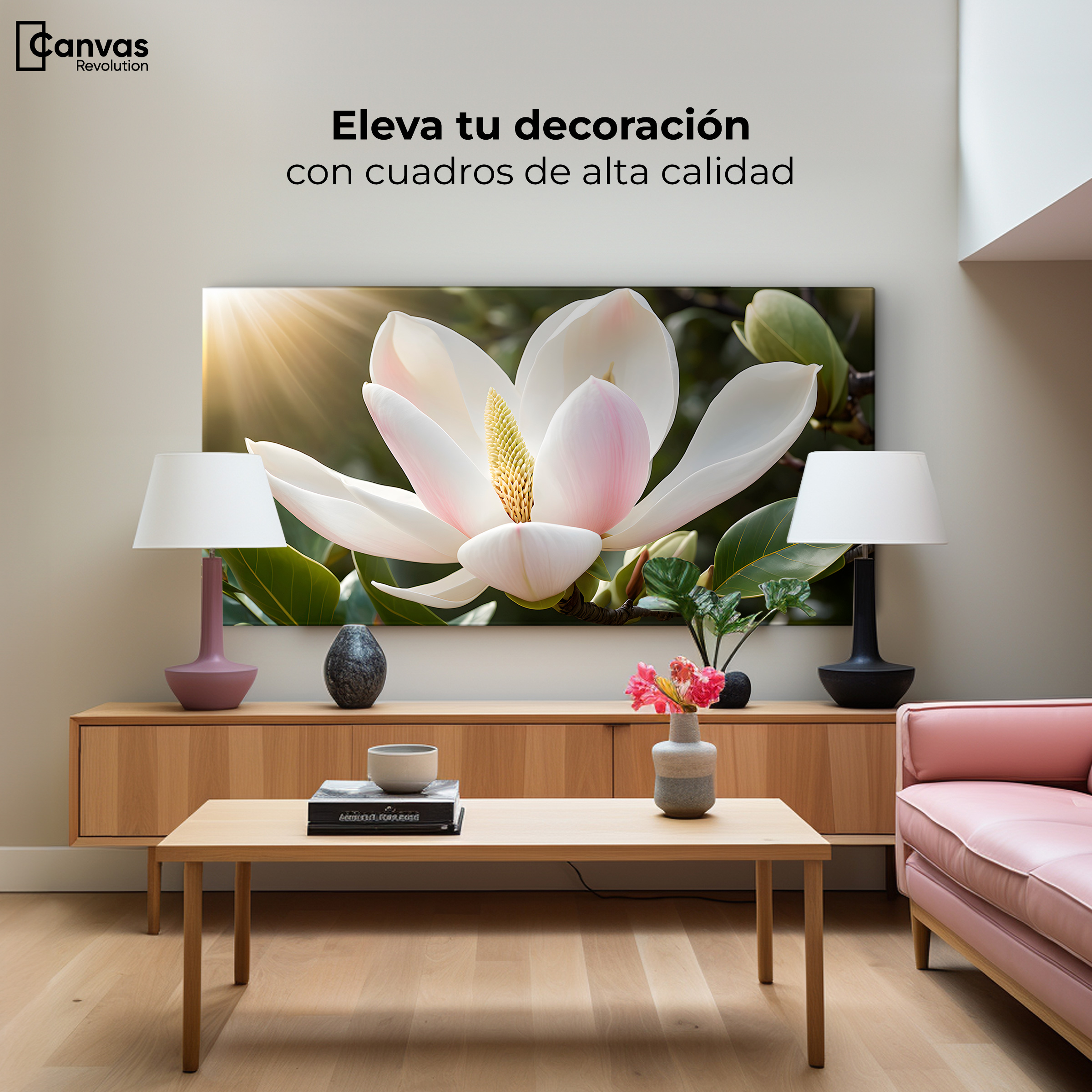 Foto 4 pulgar | Cuadro Decorativo Canvas Canto De Magnolia 120x60