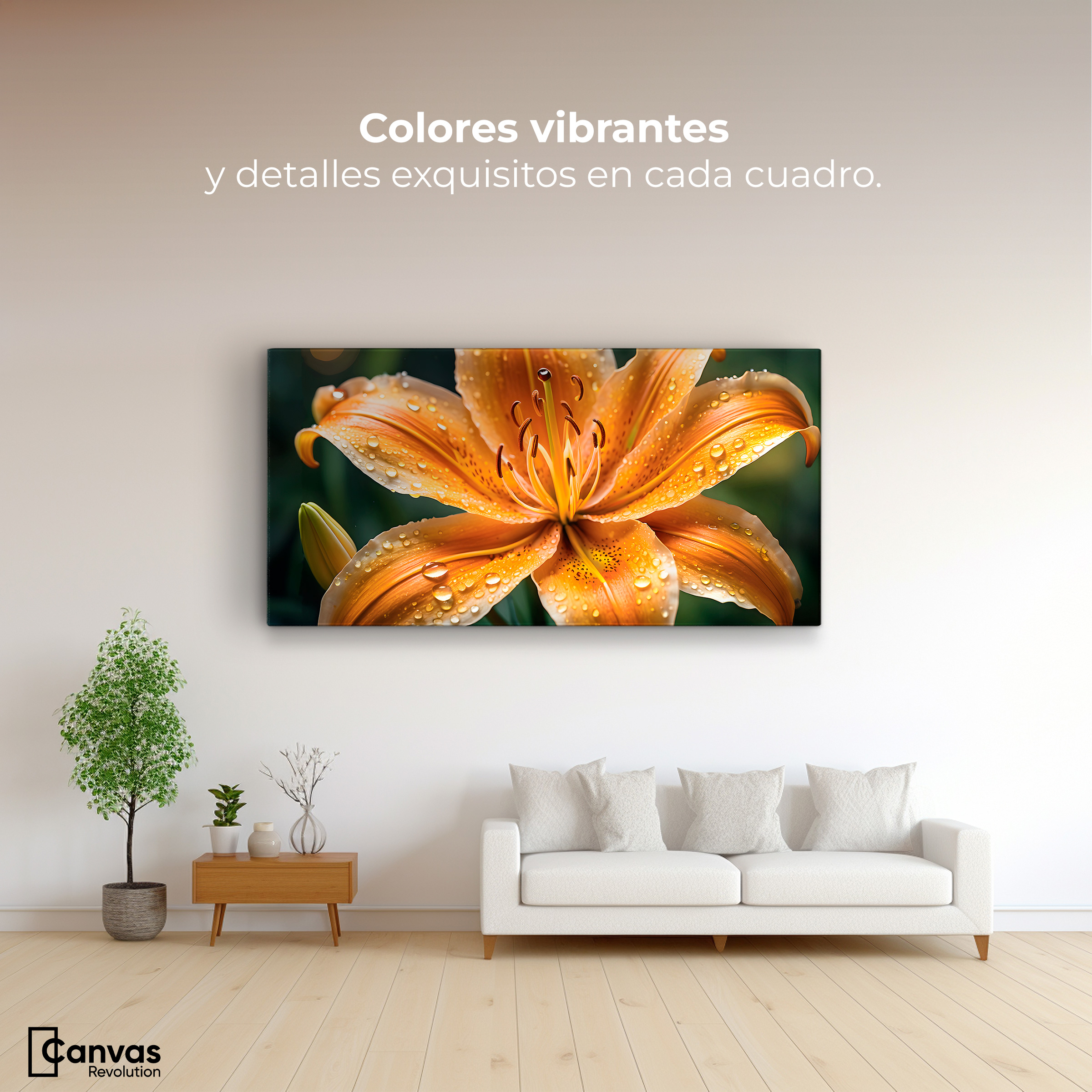 Foto 2 | Cuadro Decorativo Canvas Lirio Fuego Salvaje 120x60