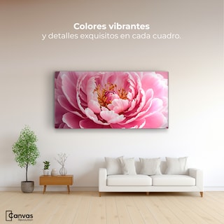 Foto 2 | Cuadro Decorativo Canvas Peonía Rosa Abierta 120x60