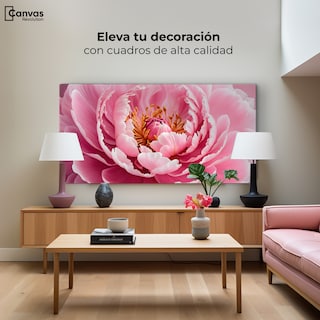 Foto 3 | Cuadro Decorativo Canvas Peonía Rosa Abierta 120x60