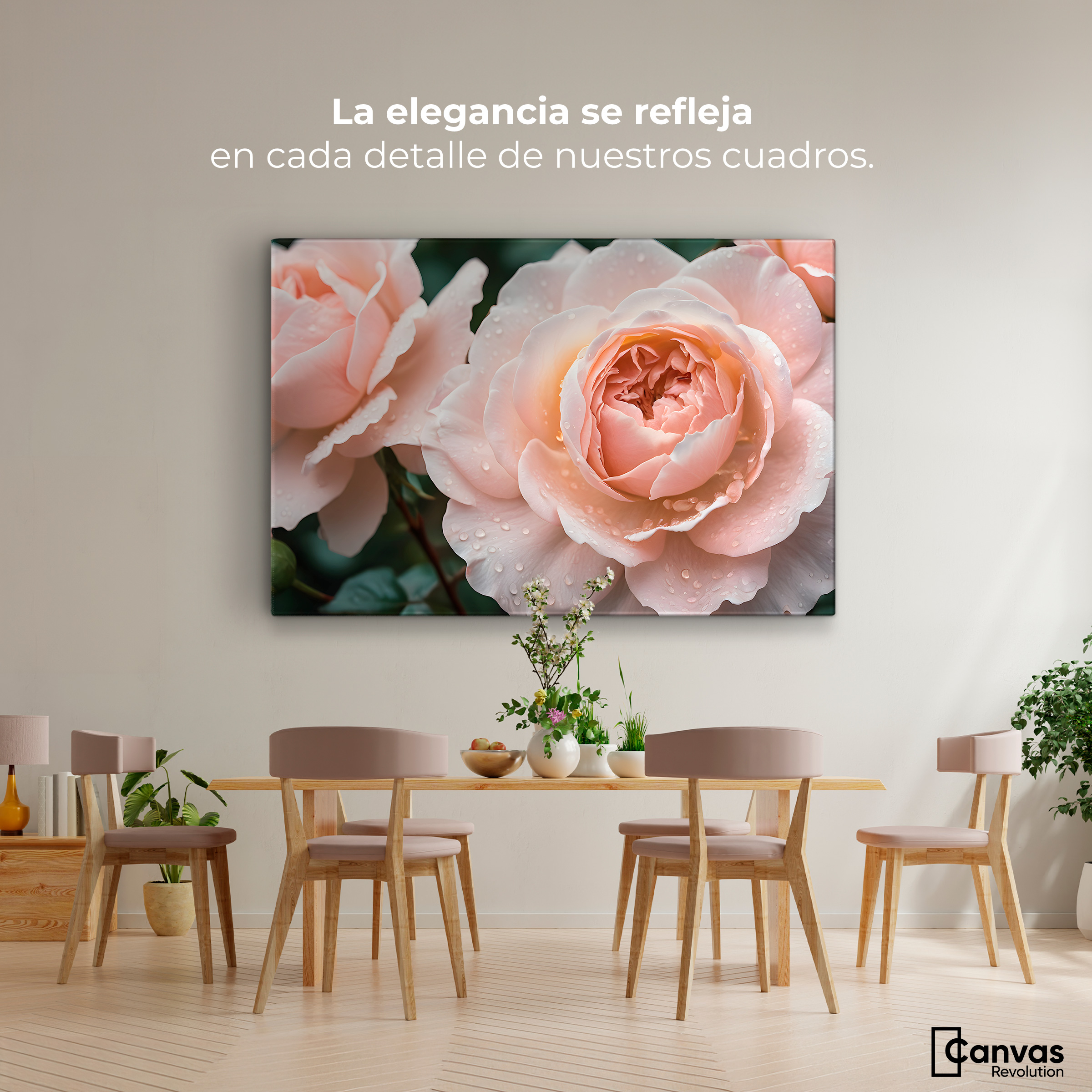 Foto 2 | Cuadro Decorativo Canvas Eterna Rosa Inglesa 90x60