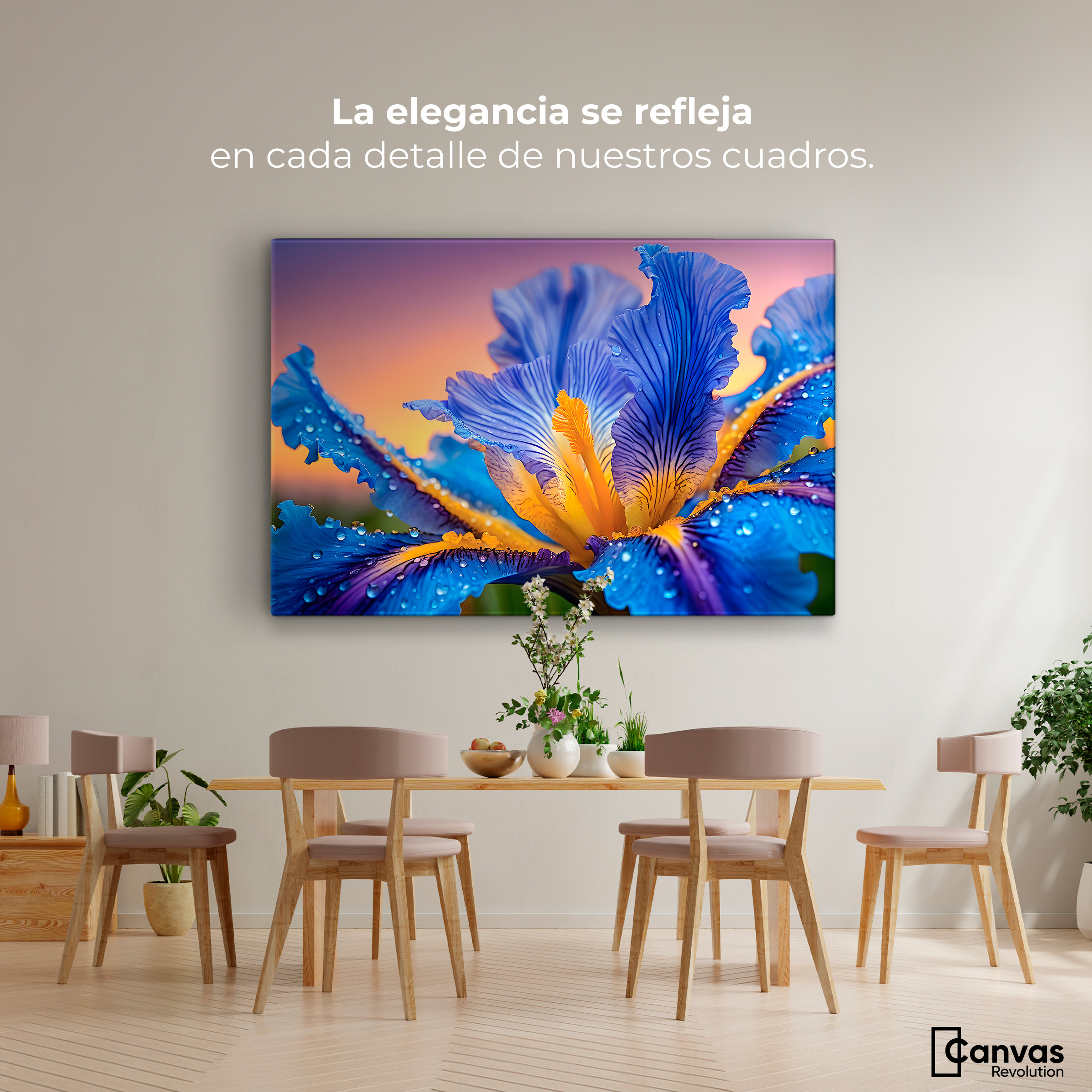 Foto 2 | Cuadro Decorativo Canvas Flor Iris Divino 90x60