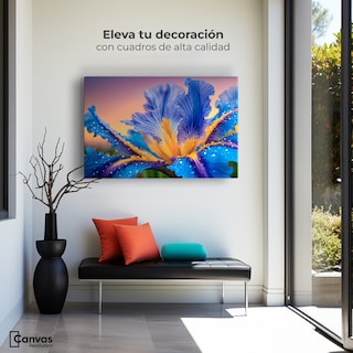 Foto 3 | Cuadro Decorativo Canvas Flor Iris Divino 90x60