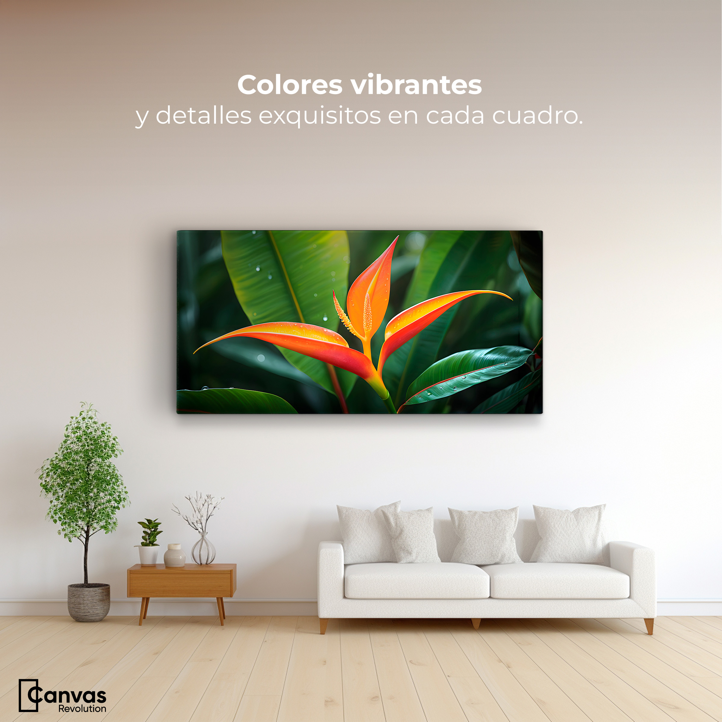 Foto 2 | Cuadro Decorativo Canvas Heliconia Pura Vida 120x60