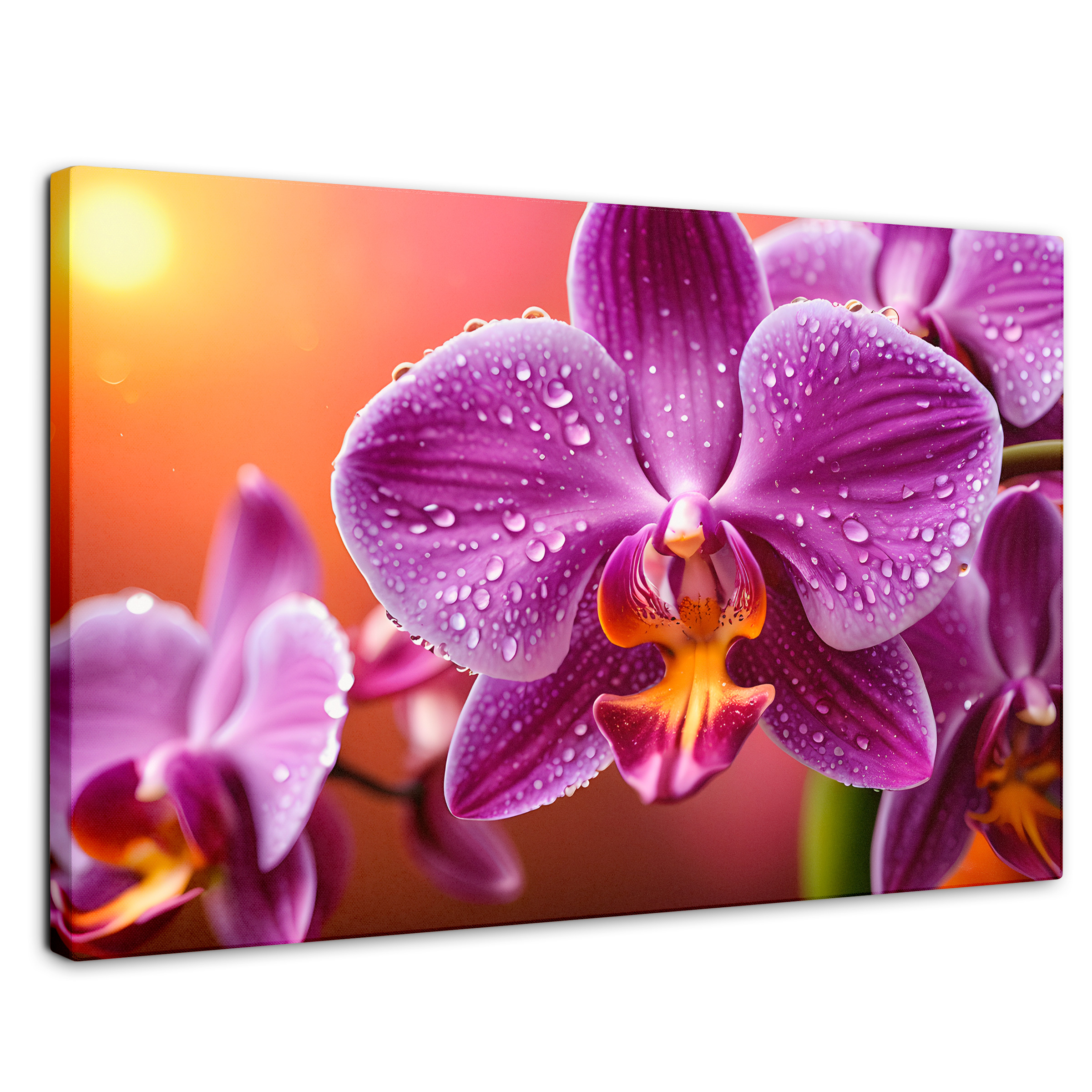 Cuadro Decorativo Canvas Orquídea Morada Sol 90x60